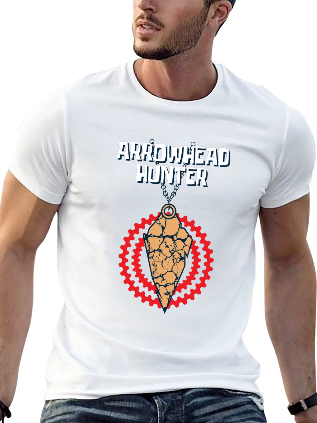Arrowhead Hunter Graphic Tee - Black Cotton