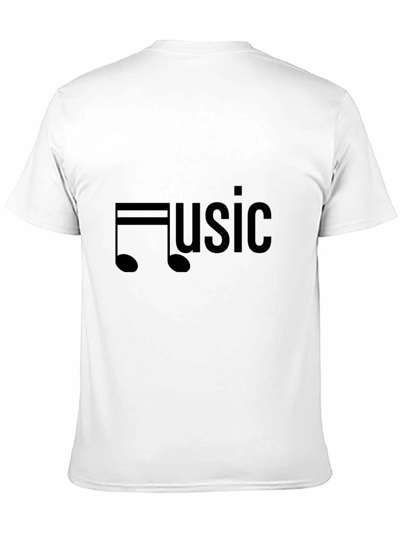 Music Note Graphic Black T-Shirt
