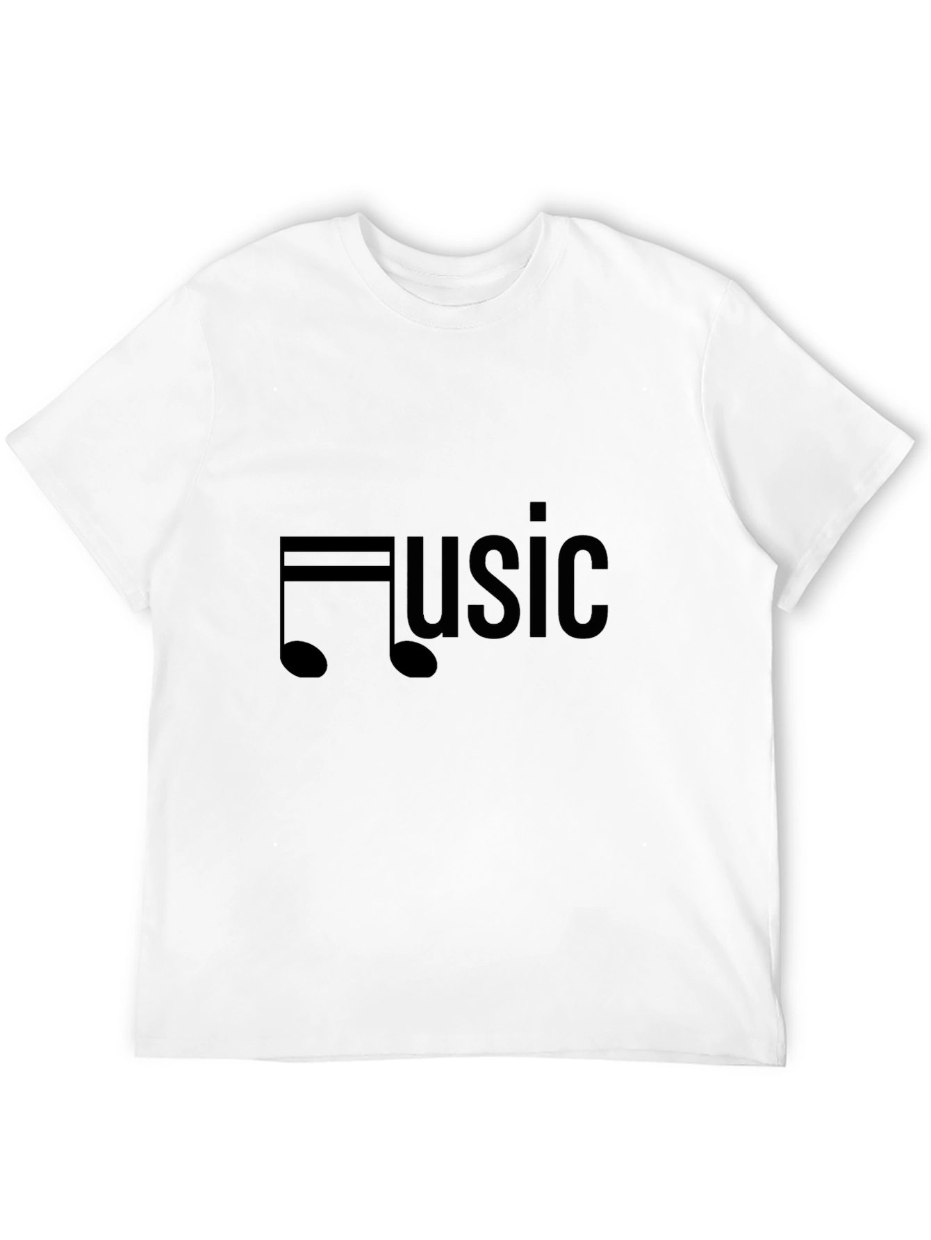 Music Note Graphic Black T-Shirt
