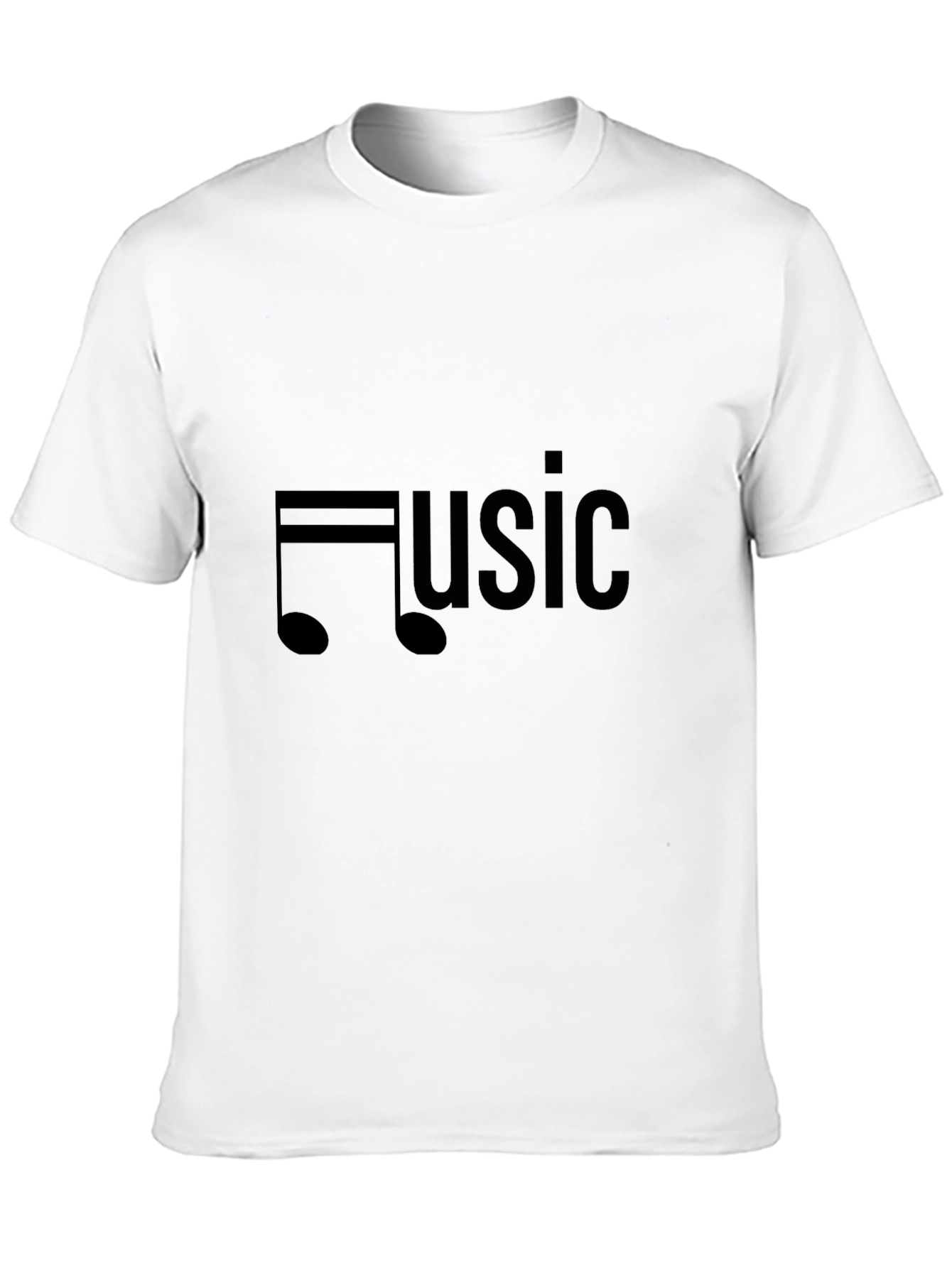 Music Note Graphic Black T-Shirt