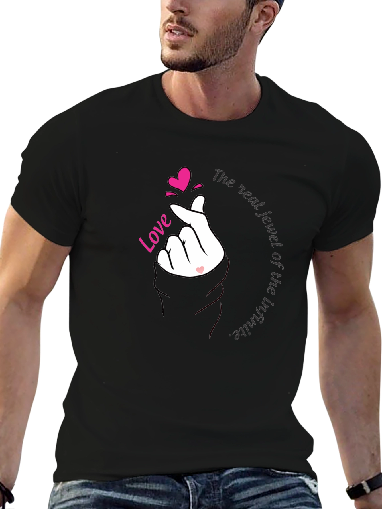 Love Hand Gesture T-Shirt - Romantic Trendy Tee