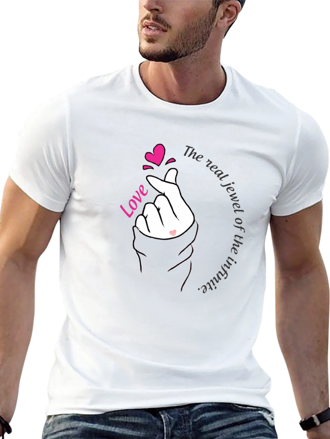 Love Hand Gesture T-Shirt - Romantic Trendy Tee
