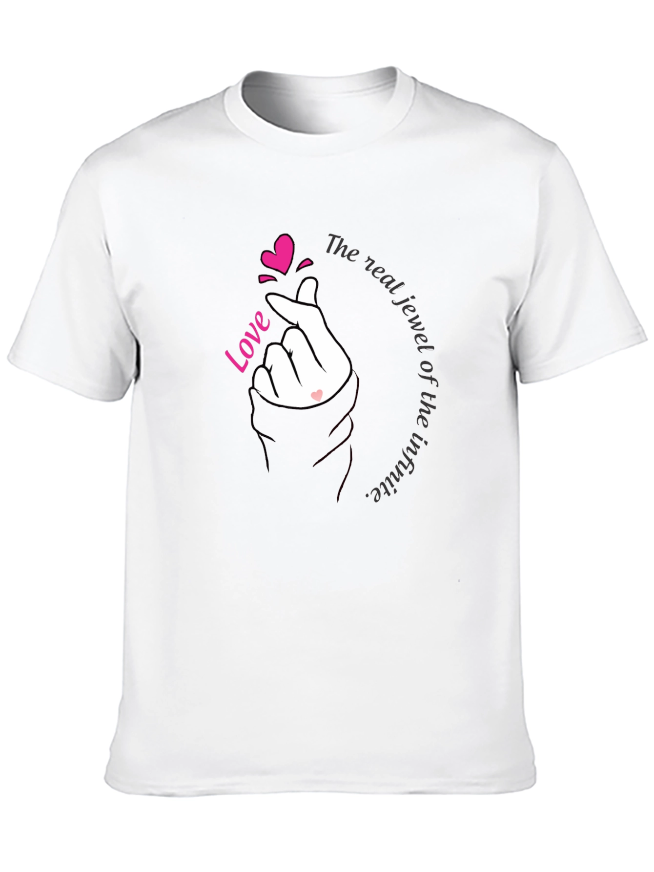 Love Hand Gesture T-Shirt - Romantic Trendy Tee