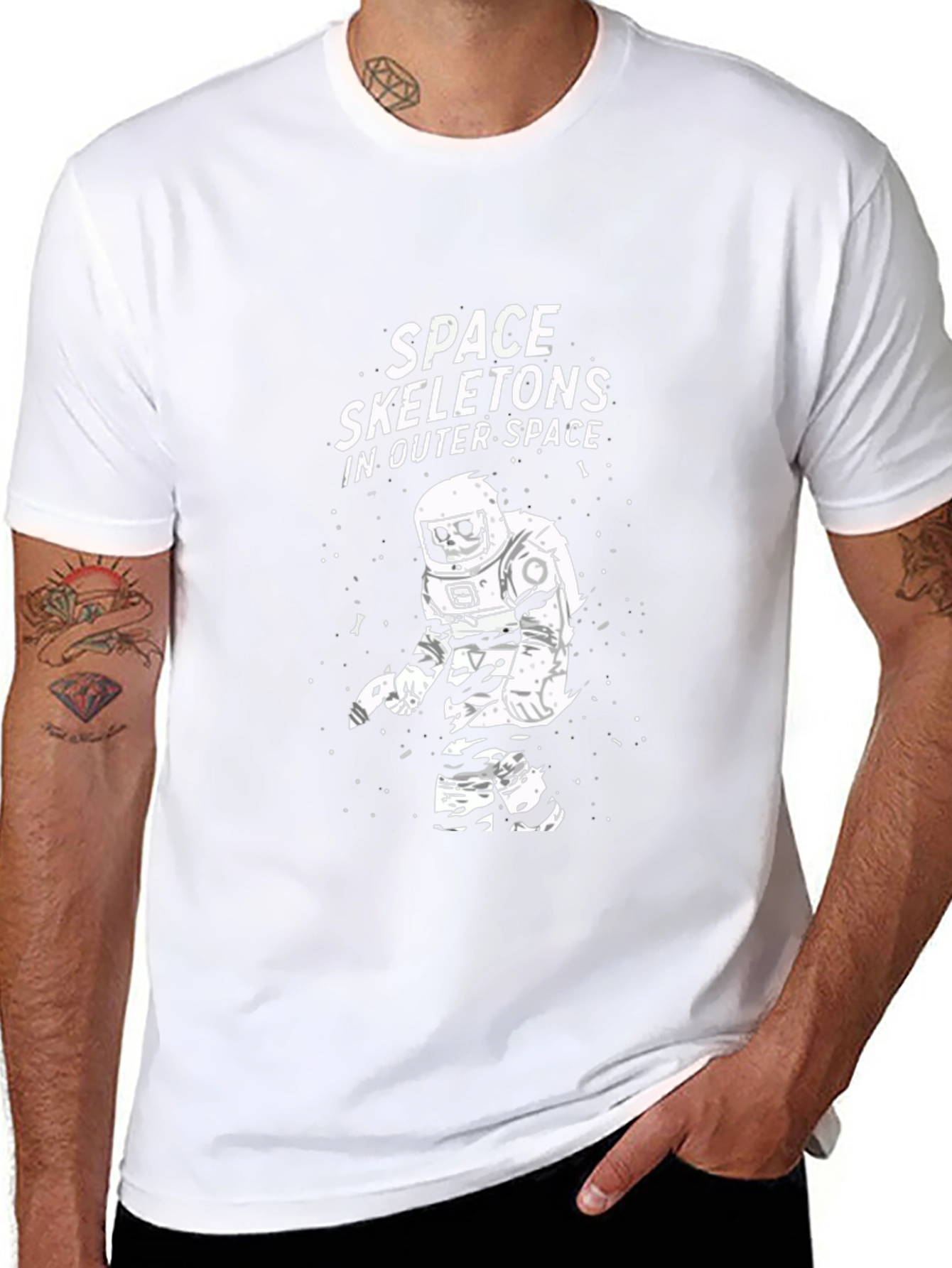 Space Skeletons T-Shirt - Outer Space Design