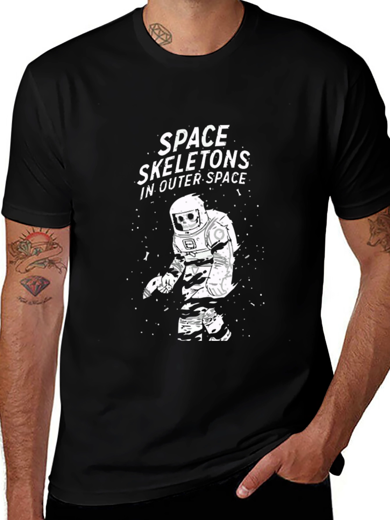 Space Skeletons T-Shirt - Outer Space Design