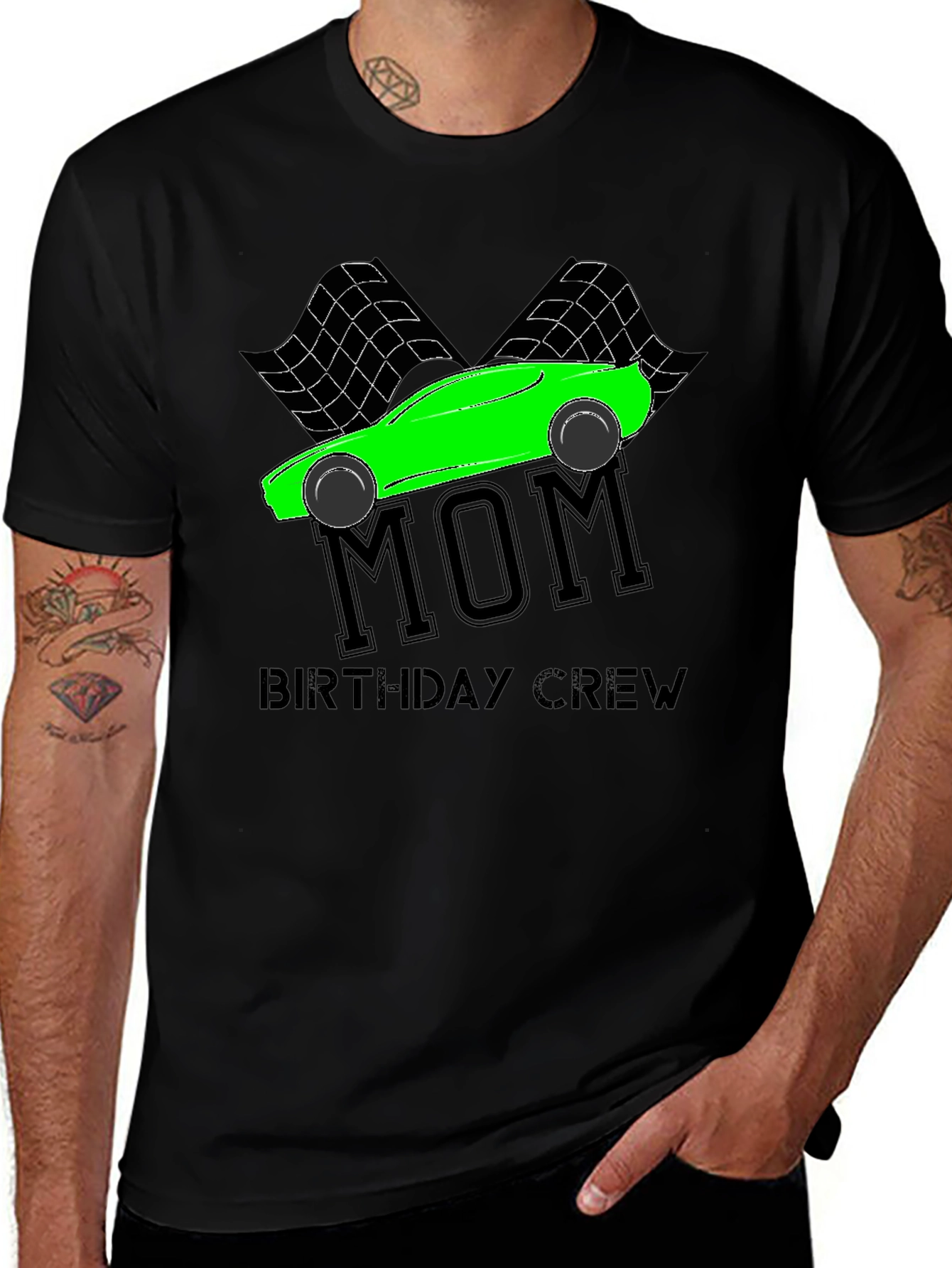 Mom Birthday Crew Racing T-Shirt