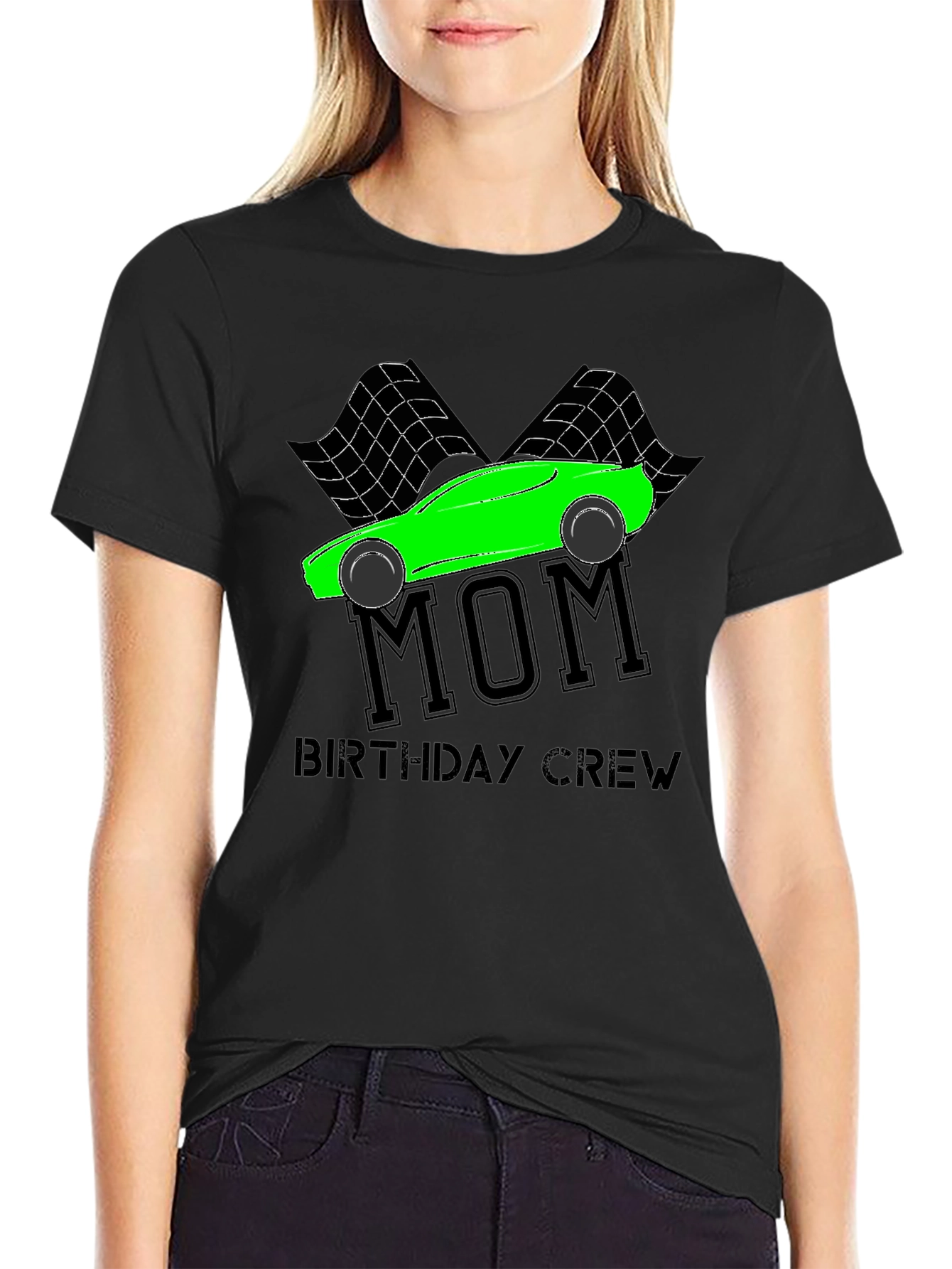 Mom Birthday Crew Racing T-Shirt