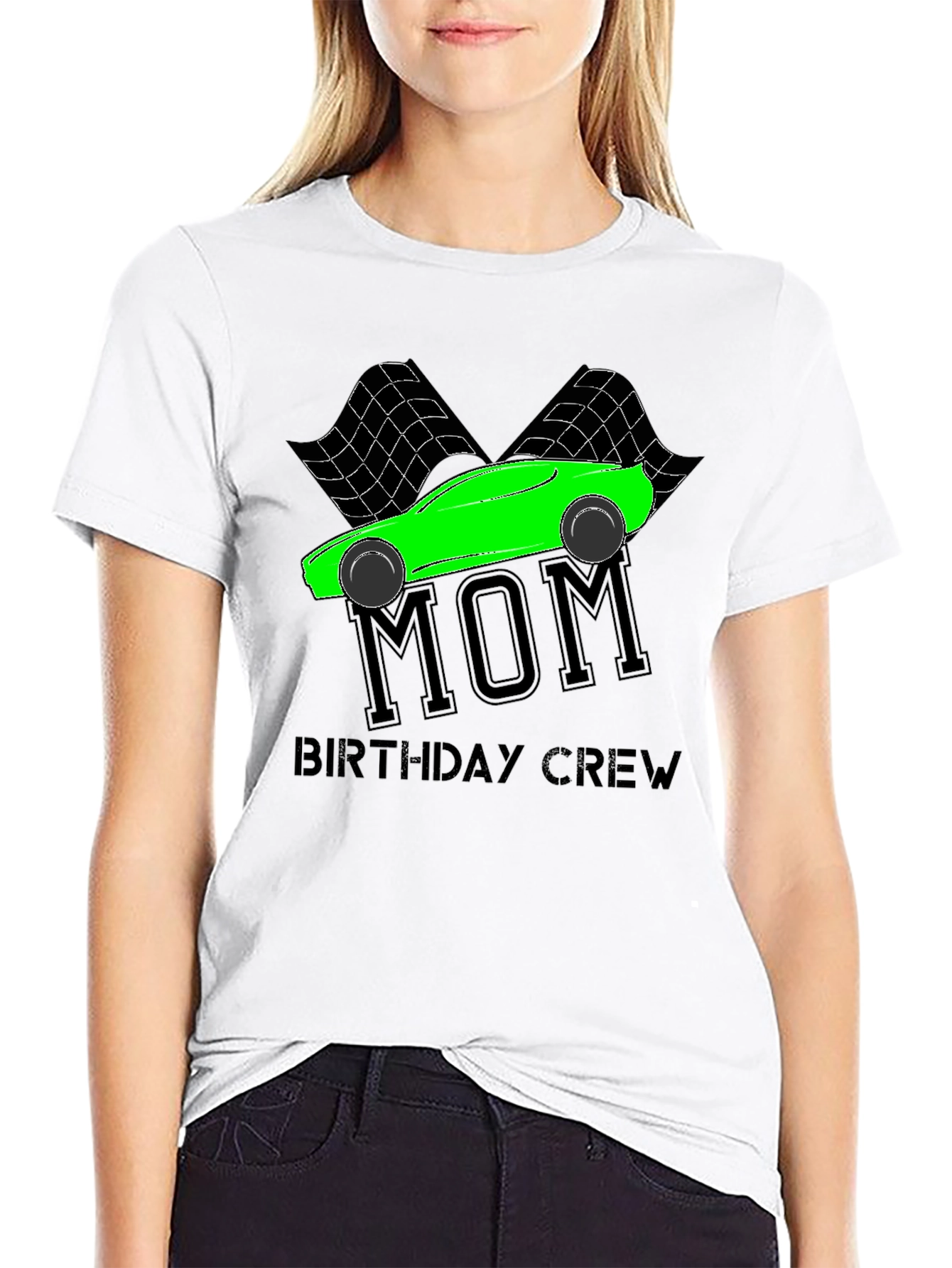 Mom Birthday Crew Racing T-Shirt