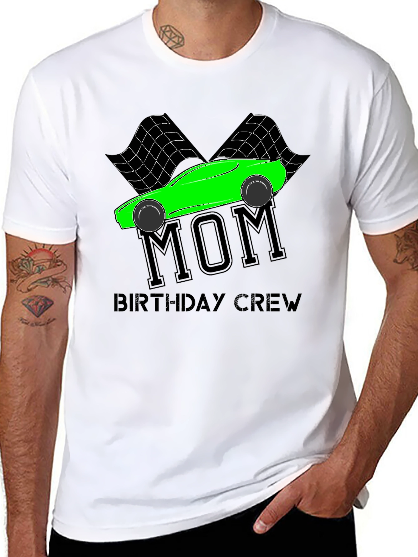 Mom Birthday Crew Racing T-Shirt