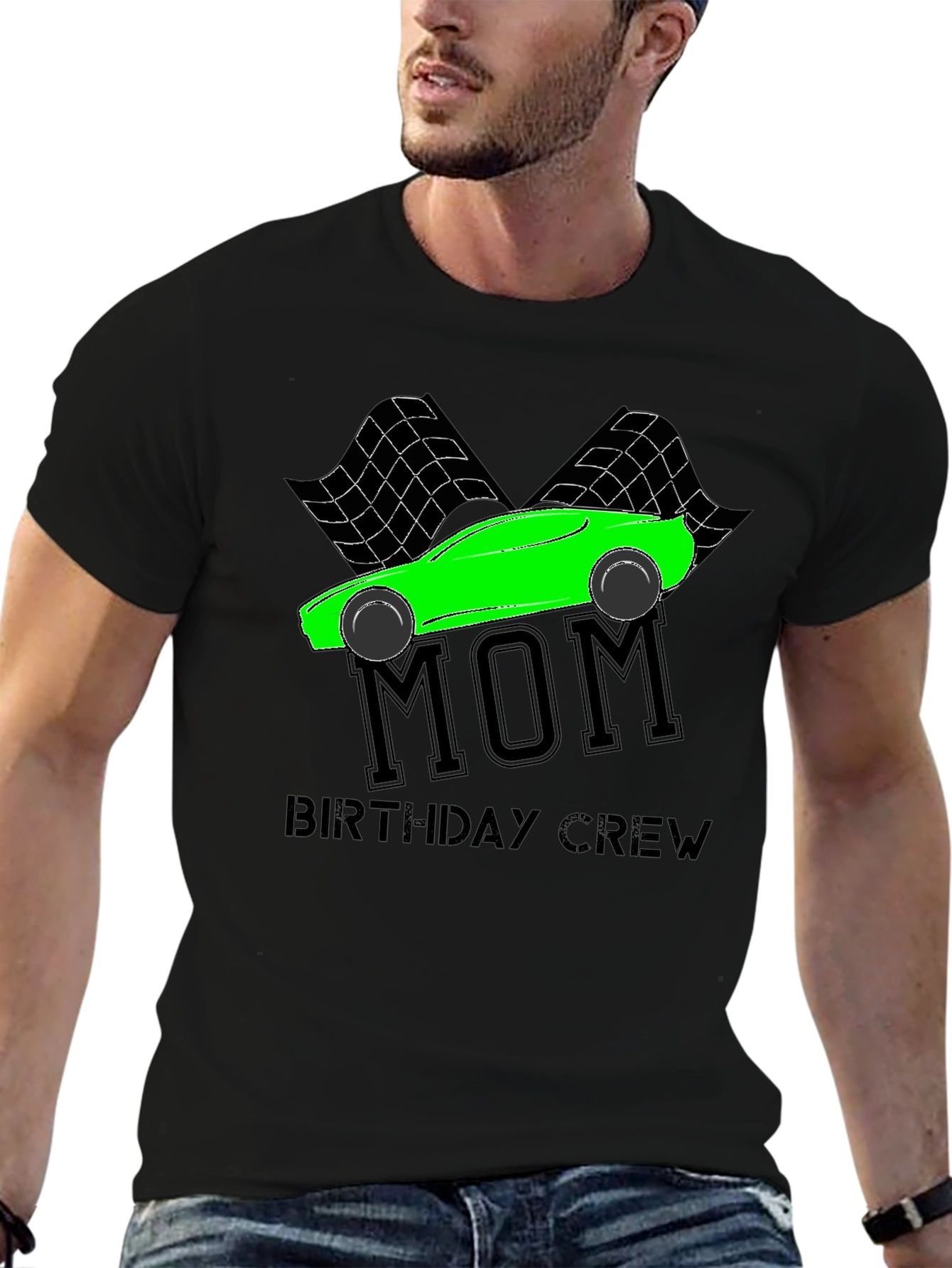 Mom Birthday Crew Racing T-Shirt