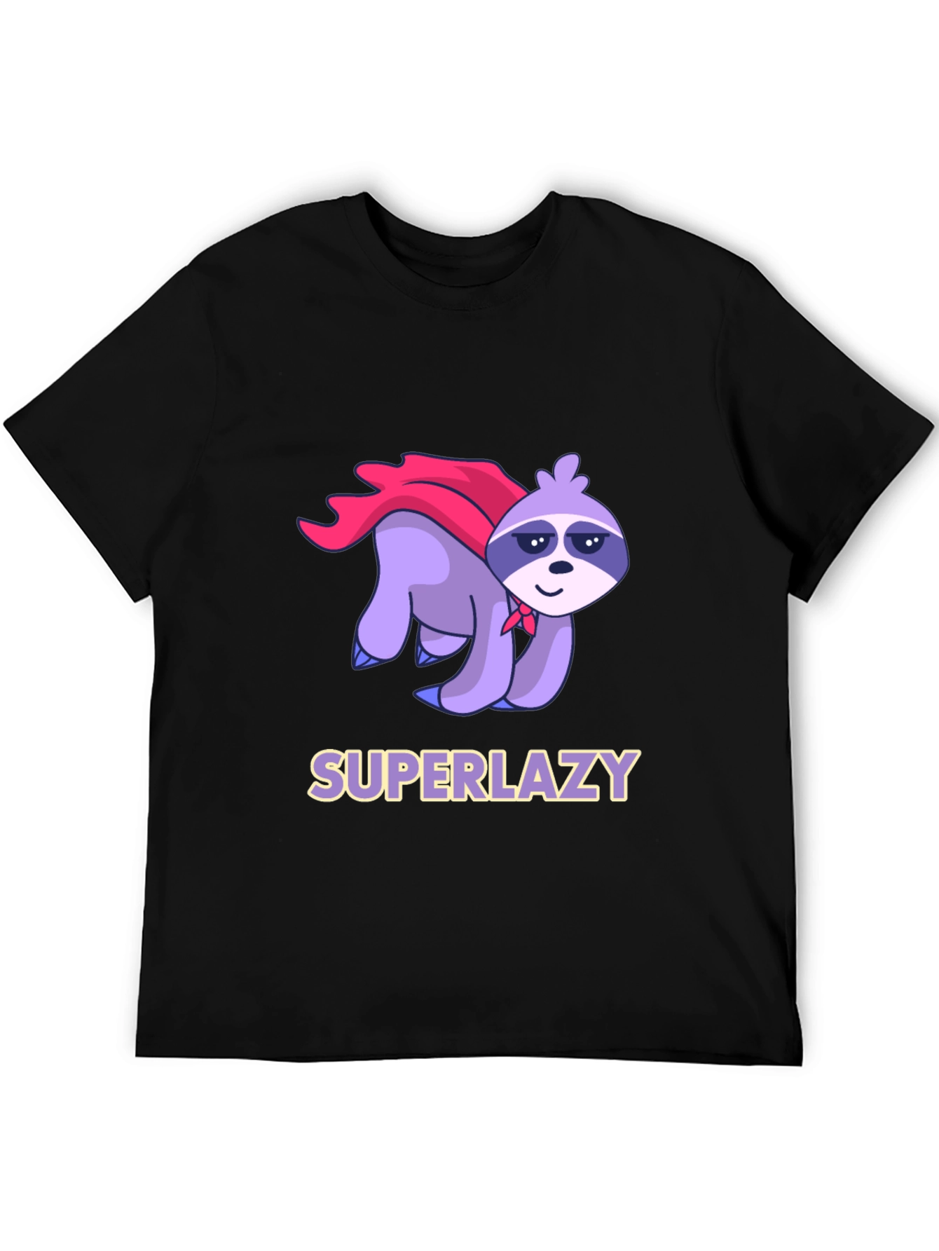 Superlazy Sloth Graphic Tee - Black
