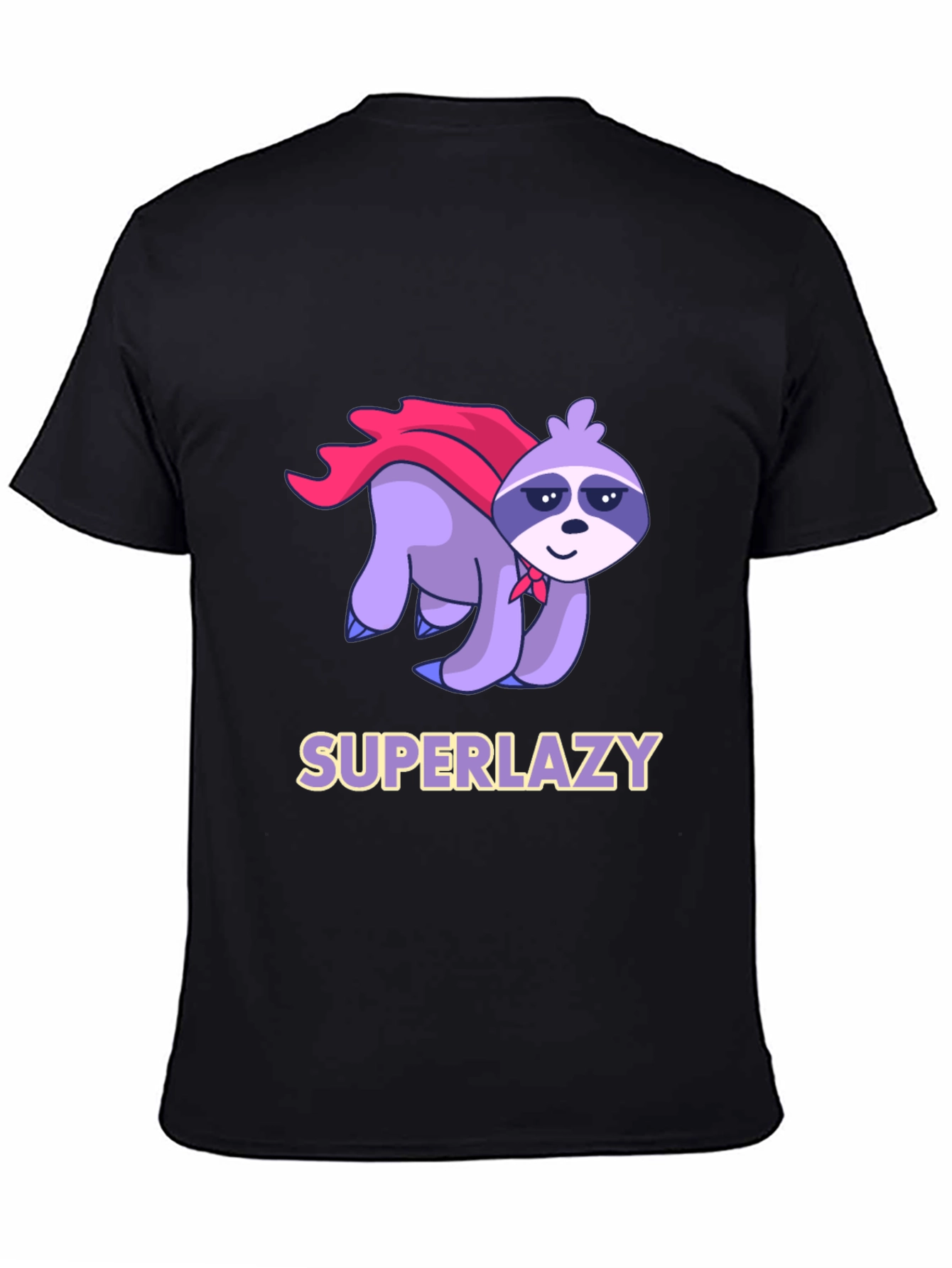 Superlazy Sloth Graphic Tee - Black