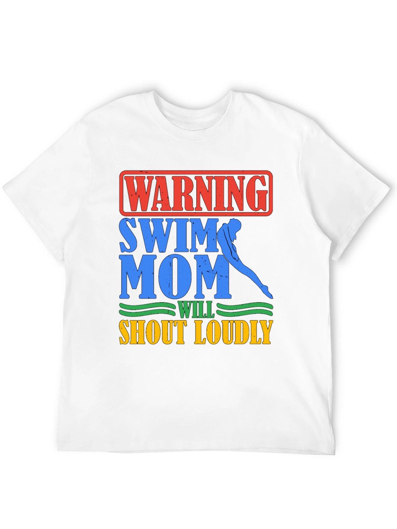 Warning Swim Mom T-Shirt - Loud & Proud Cheerleader