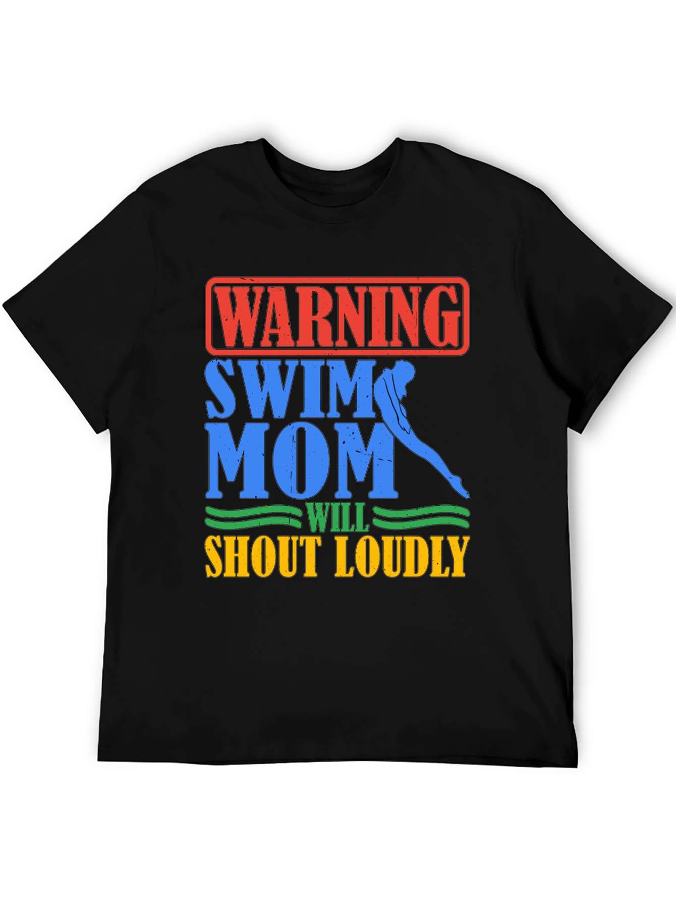 Warning Swim Mom T-Shirt - Loud & Proud Cheerleader
