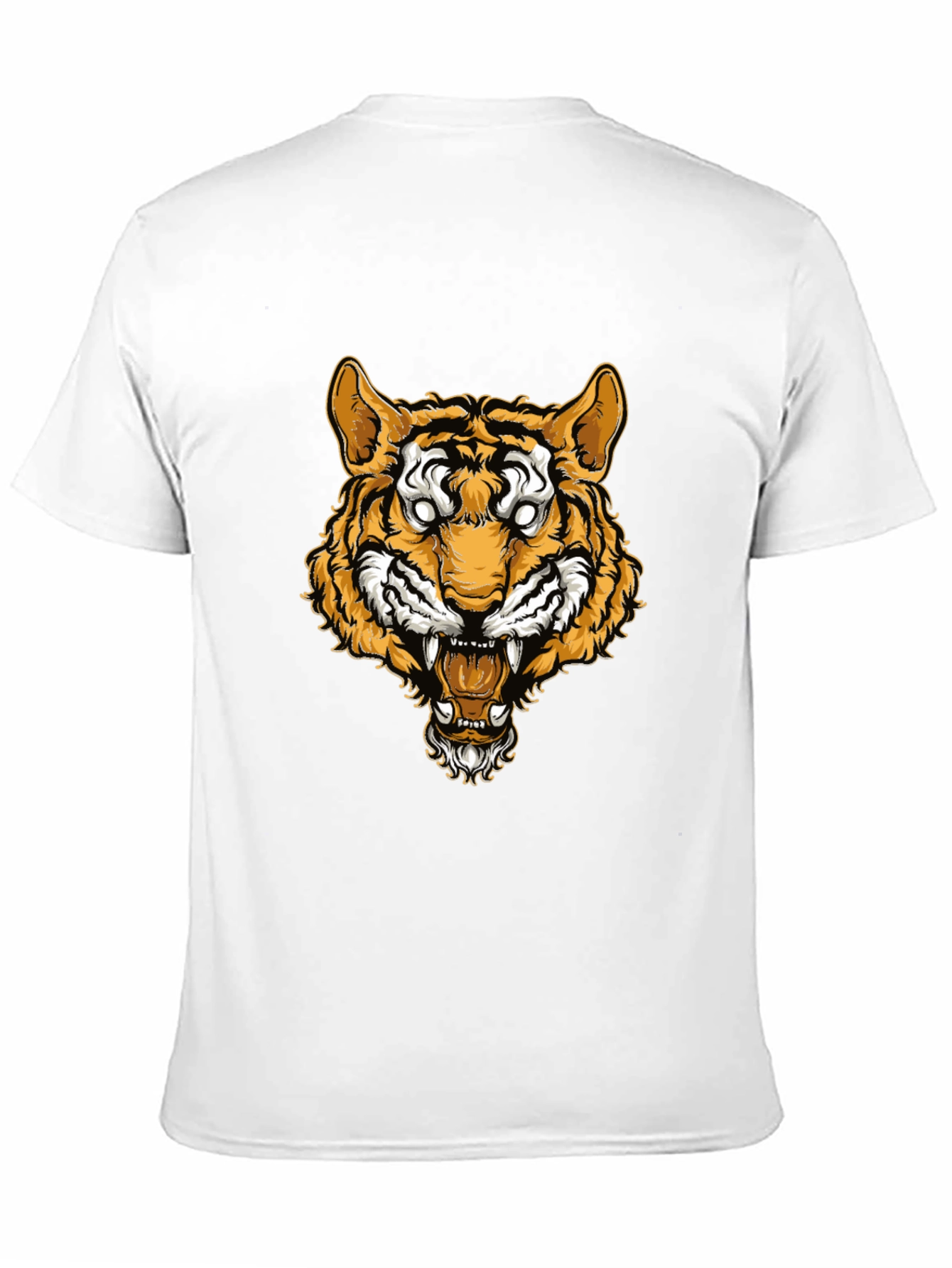 Tiger Graphic Tee - Black Cotton T-Shirt