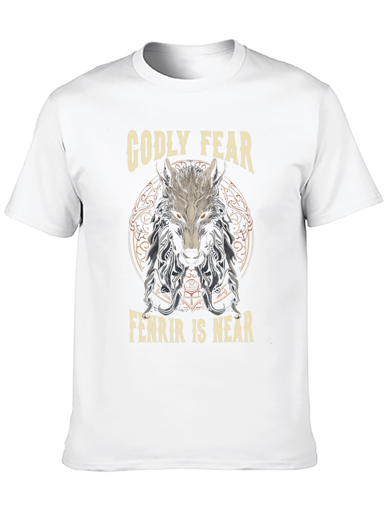 Godly Fear Fenrir Wolf Graphic T-Shirt