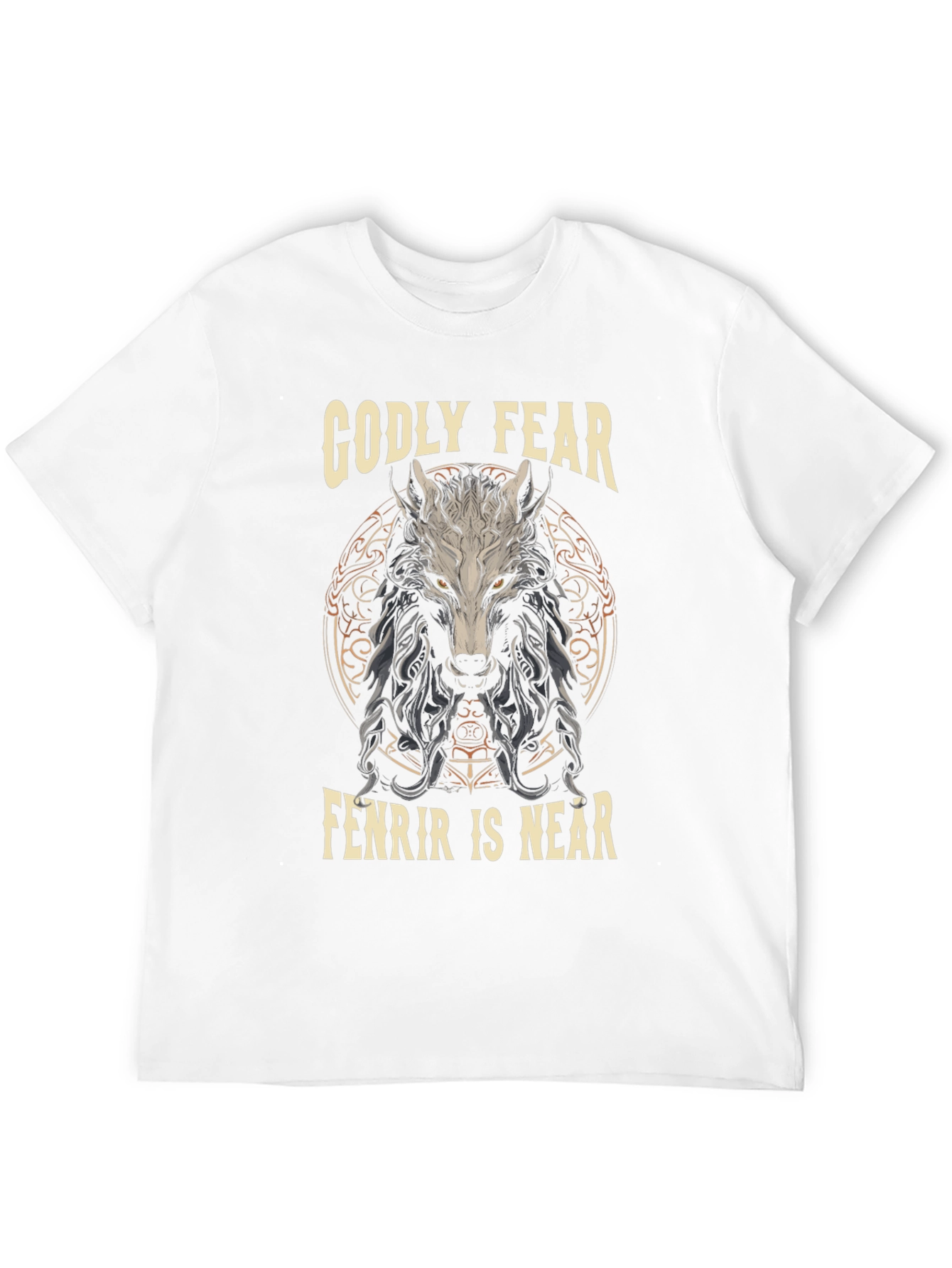 Godly Fear Fenrir Wolf Graphic T-Shirt