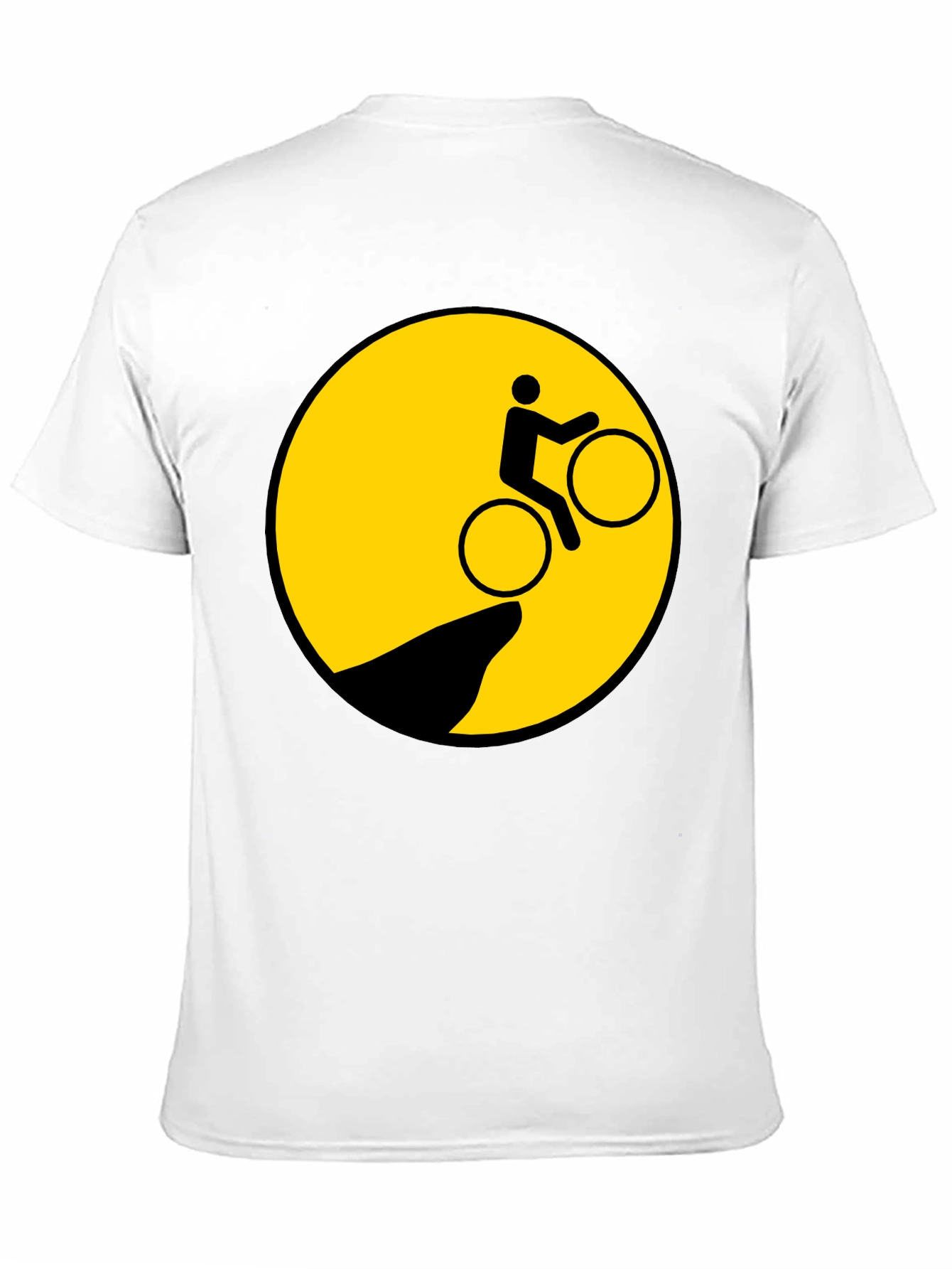 Biker Cliff Danger Graphic Tee - Black