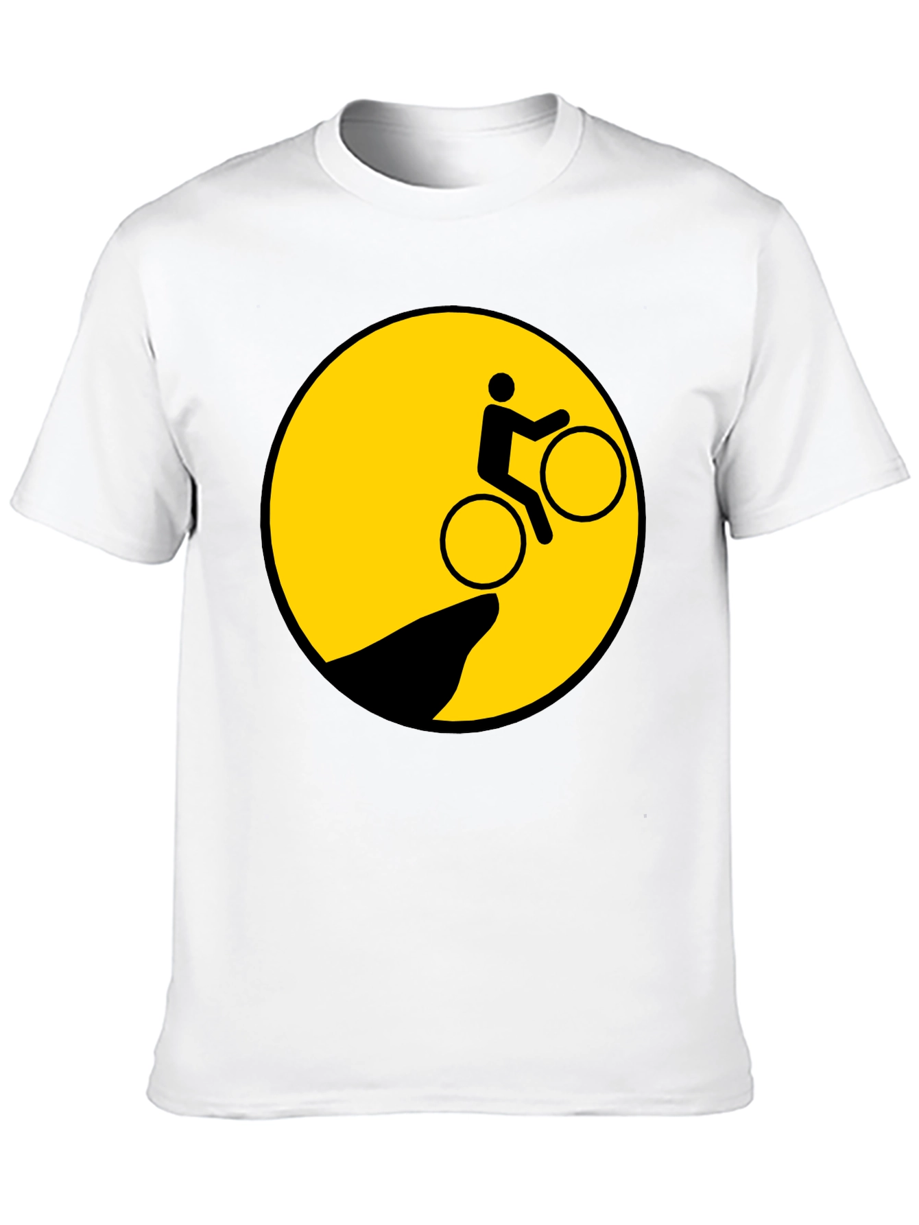 Biker Cliff Danger Graphic Tee - Black