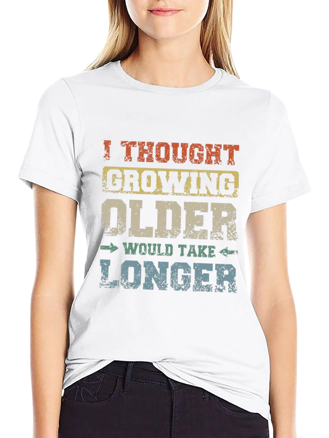 Funny Growing Older Graphic Novelty T-Shirt