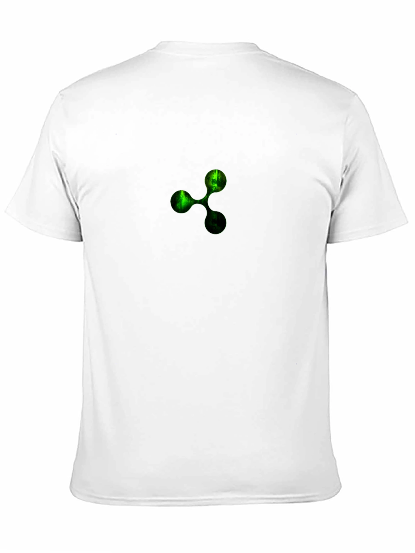 Black Tee with Green Abstract Symbol Design