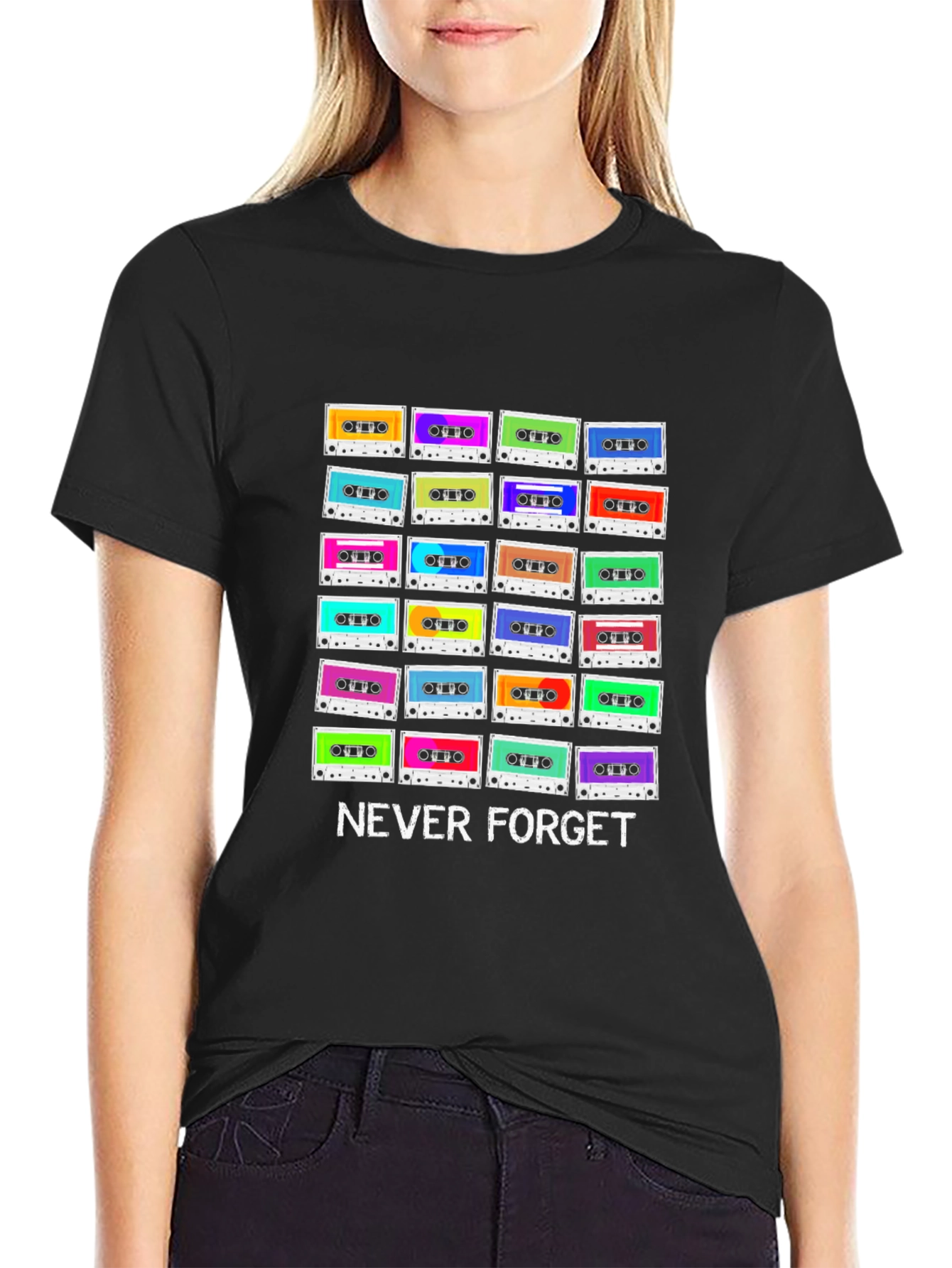 Never Forget Cassette Tape Graphic Tee
