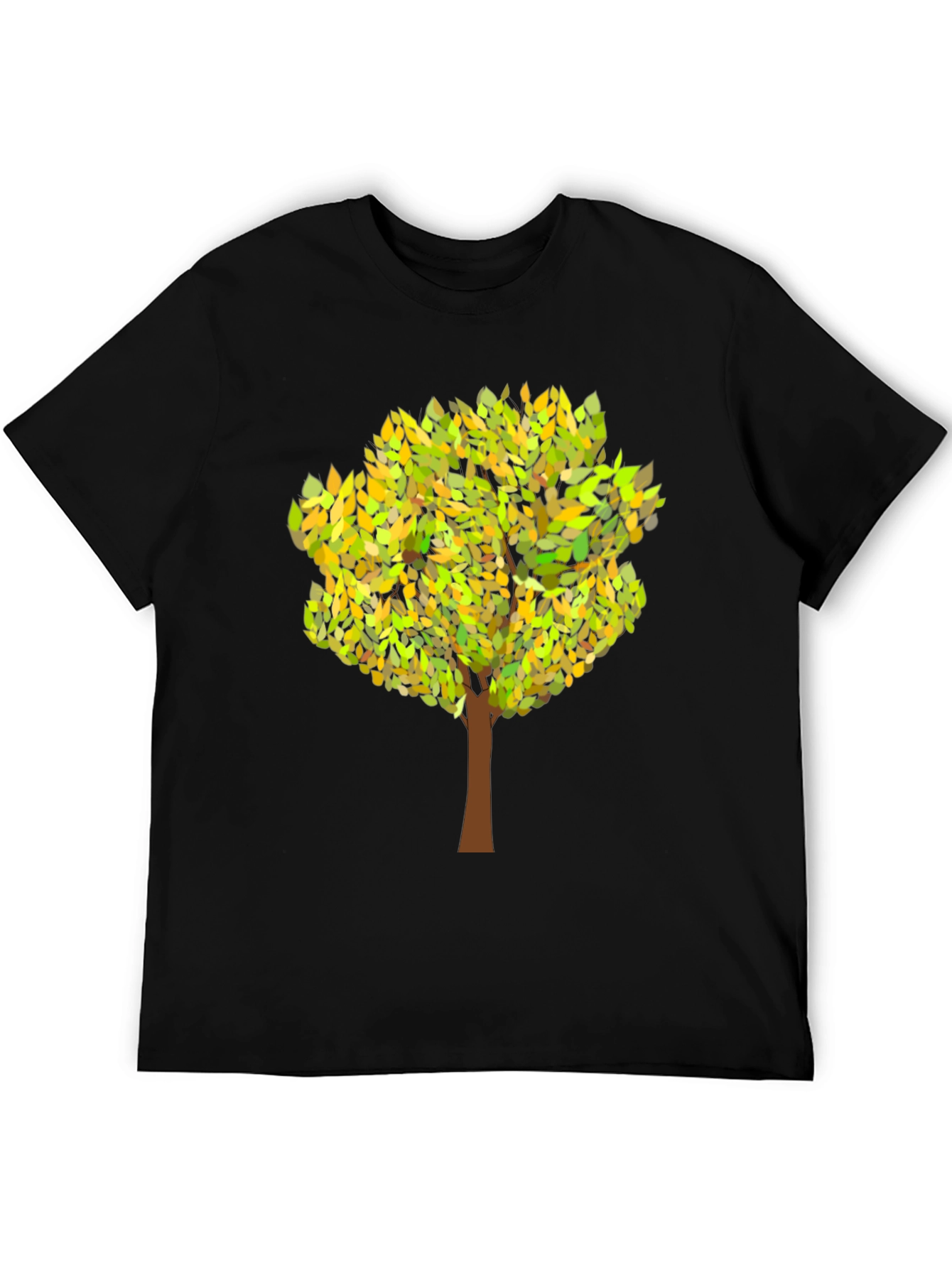 Nature Tree Graphic Mens T-Shirt - Black