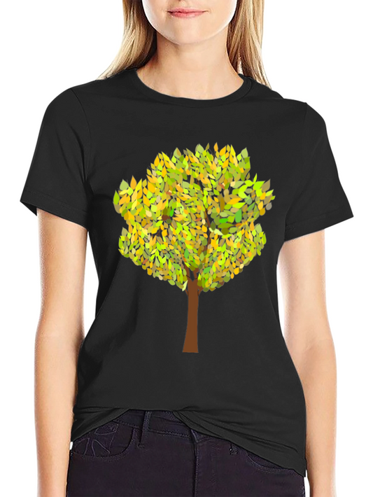 Nature Tree Graphic Mens T-Shirt - Black
