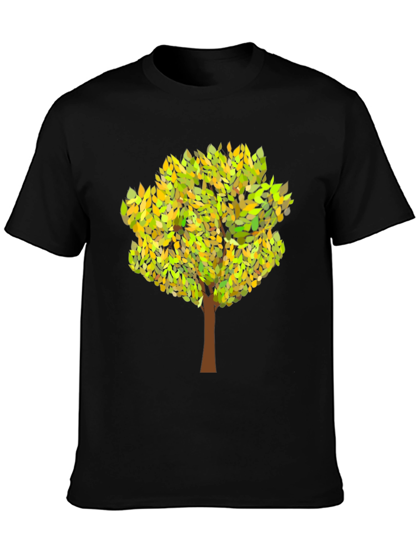 Nature Tree Graphic Mens T-Shirt - Black