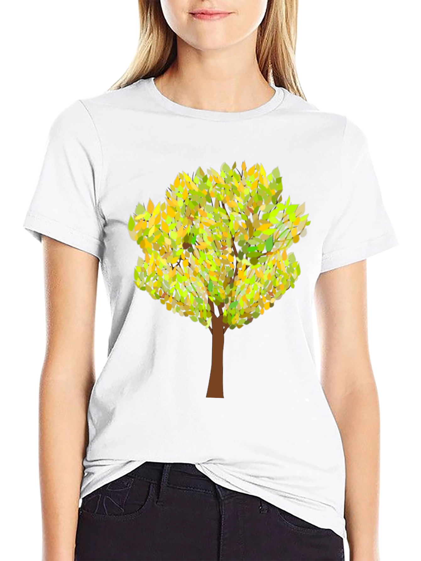 Nature Tree Graphic Mens T-Shirt - Black