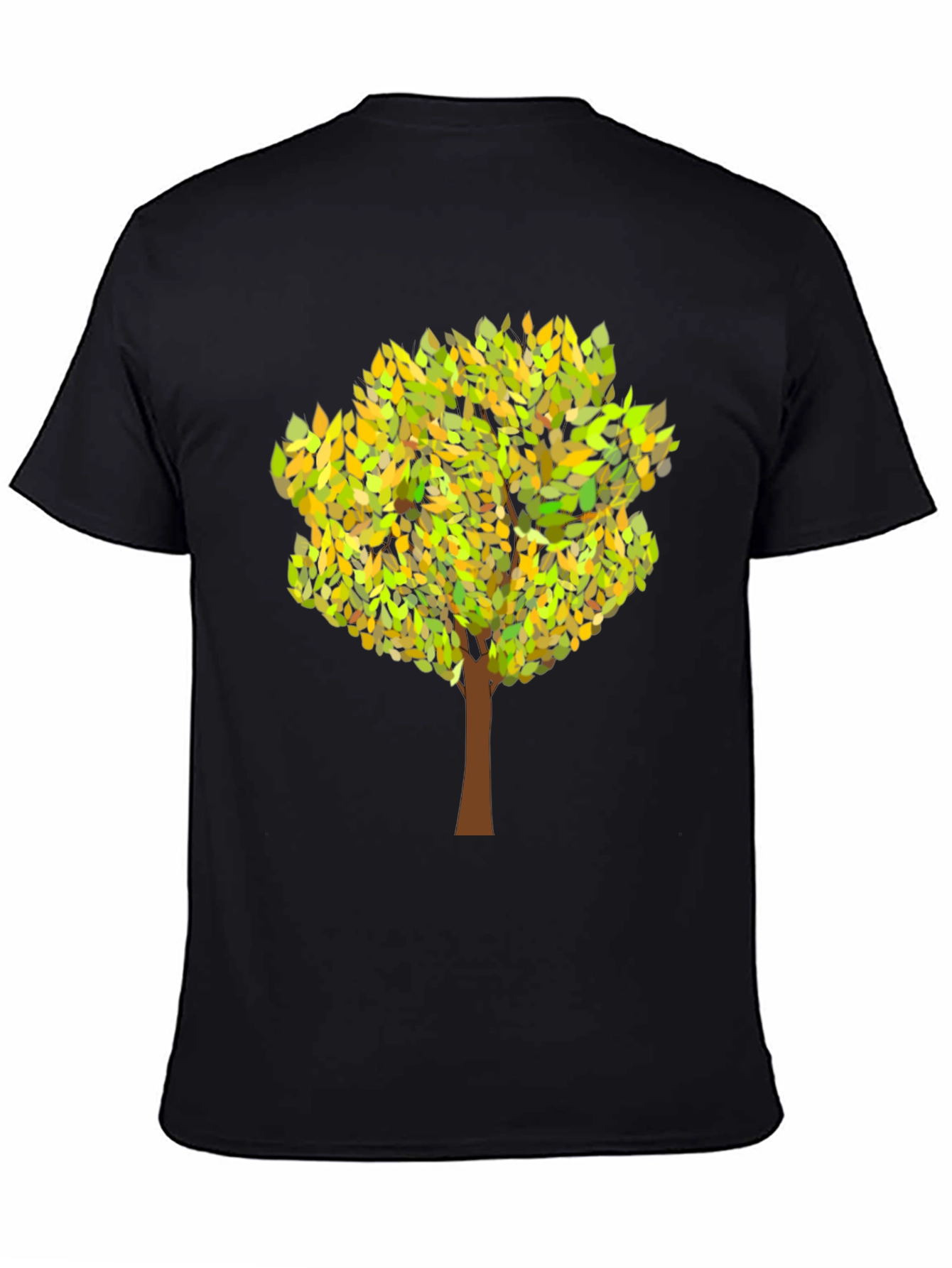 Nature Tree Graphic Mens T-Shirt - Black