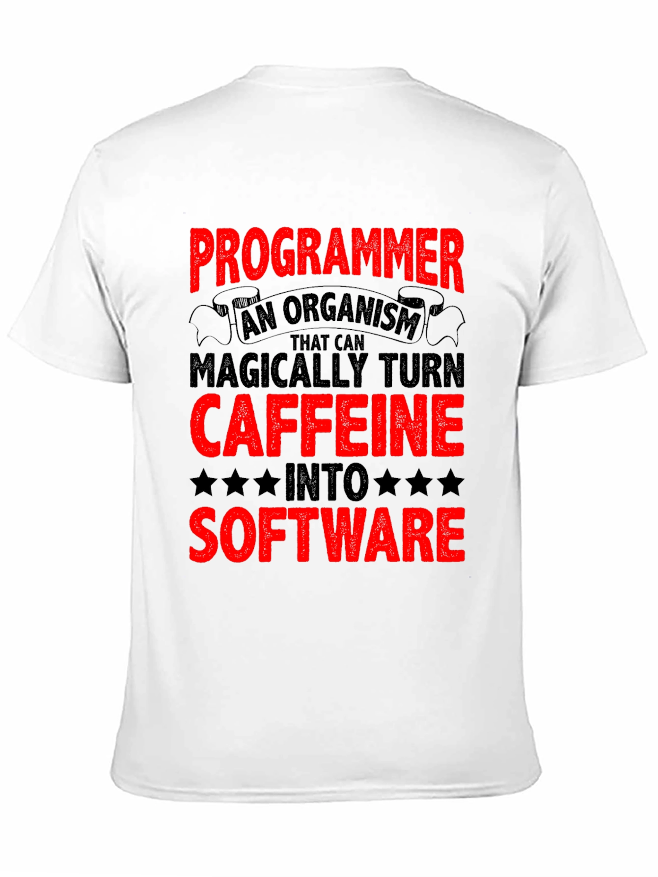 Programmer Caffeine to Software Black T-Shirt