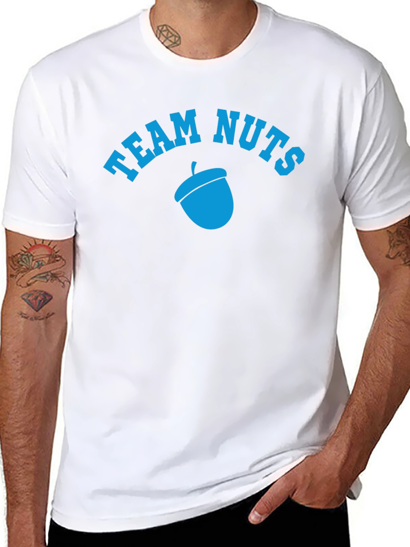 Team Nuts Acorn Graphic Black T-Shirt