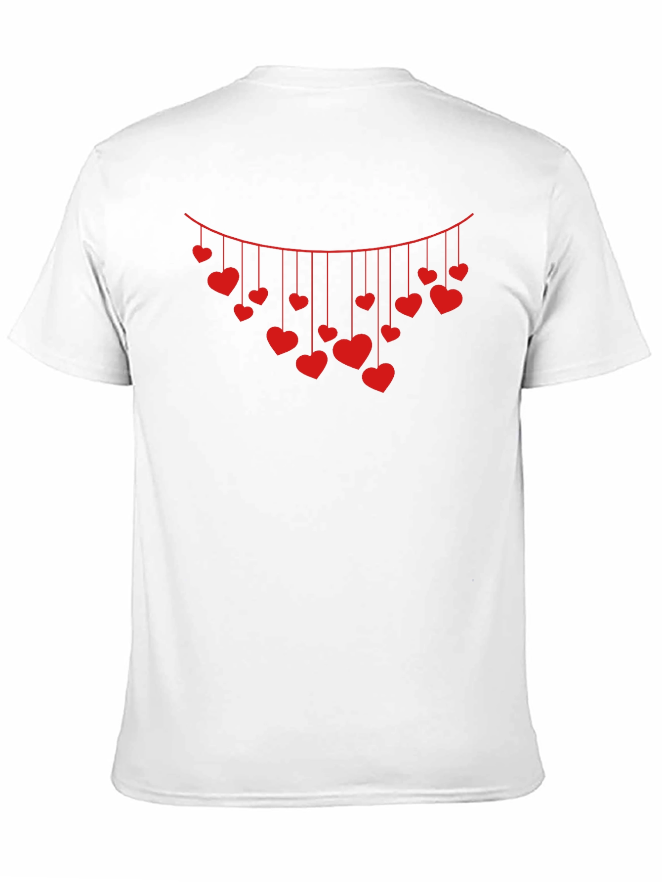 Heart Garland Graphic Tee - Black Cotton Blend