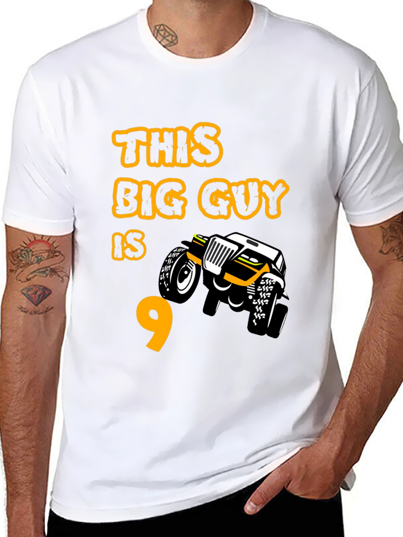 Boys 9th Birthday Monster Truck T-Shirt