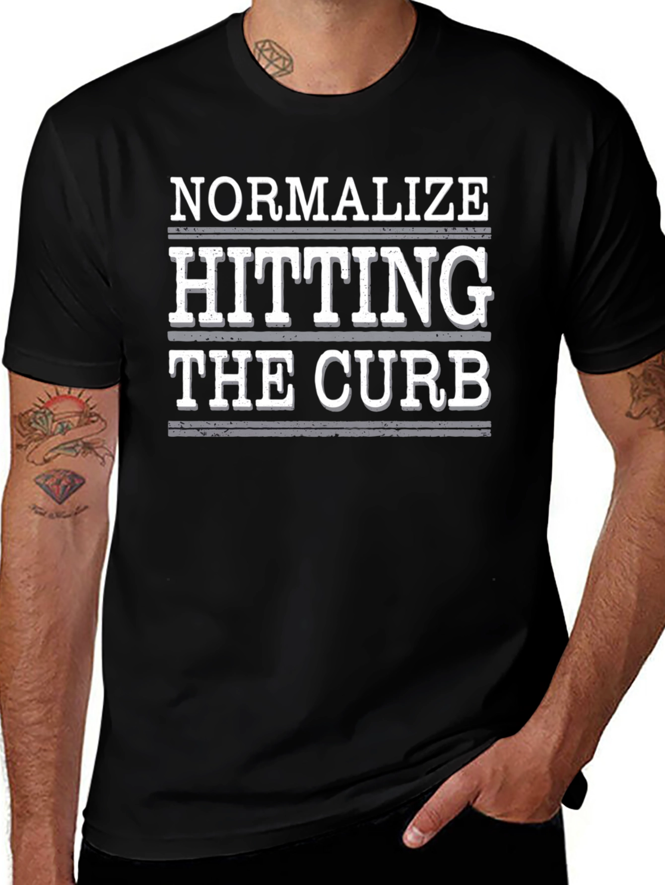 Normalize Hitting the Curb Graphic Tee - Black
