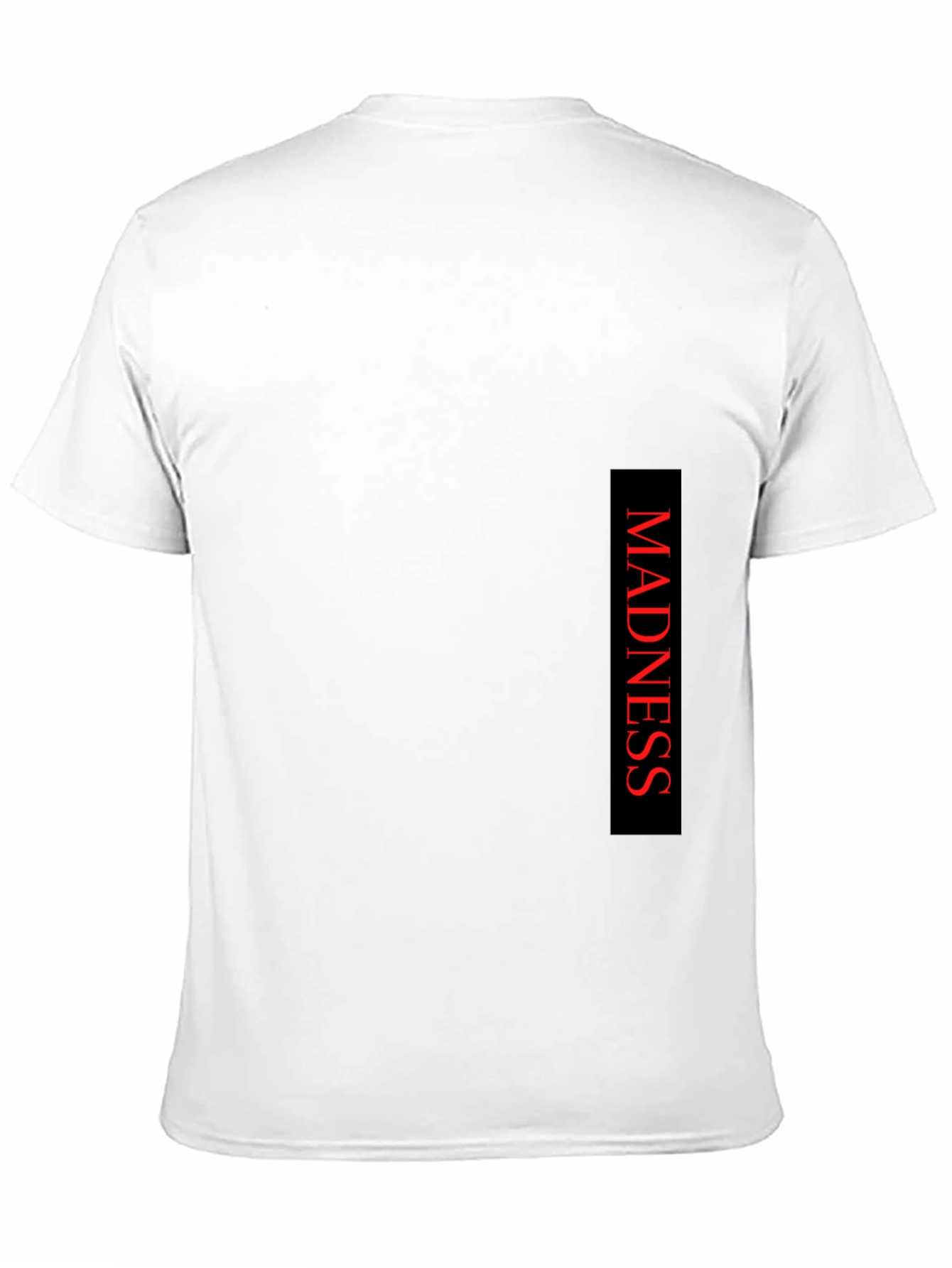 Madness Text Print Black T-Shirt