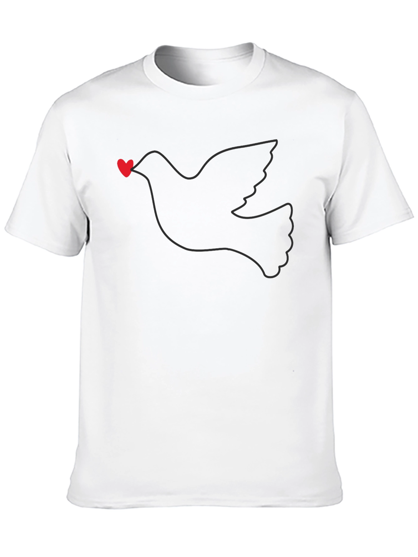 Dove Heart T-Shirt - Stylish Graphic Tee