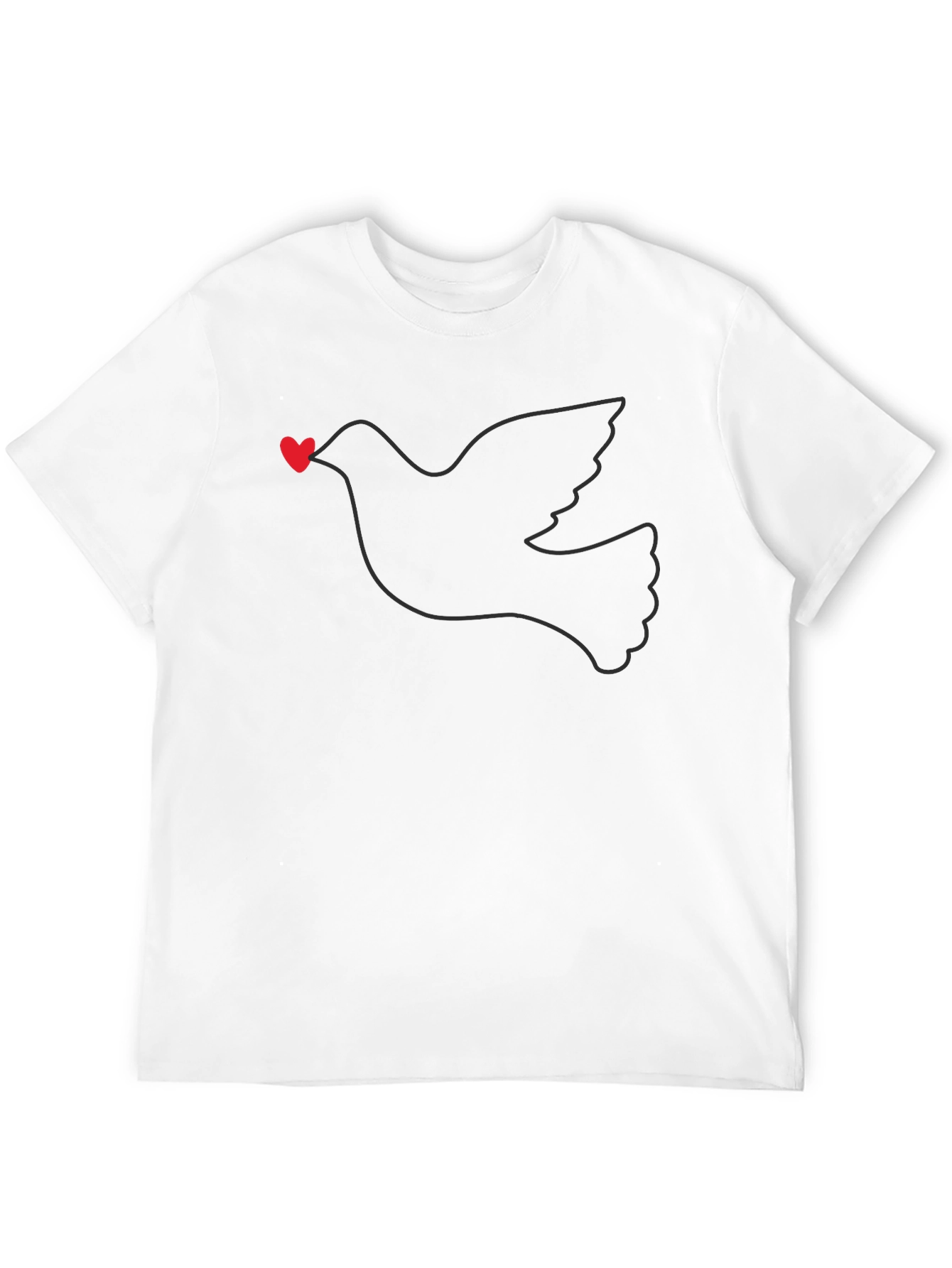 Dove Heart T-Shirt - Stylish Graphic Tee