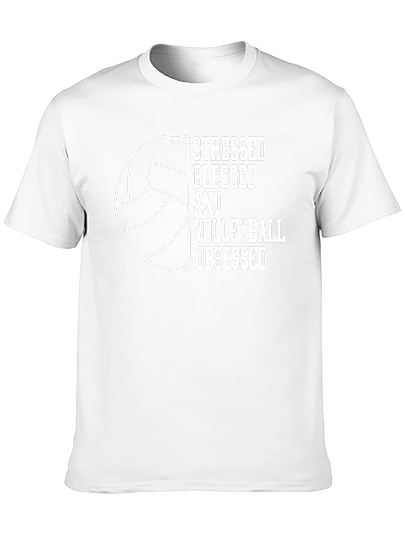 Stressed Blessed Volleyball Obsessed Graphic Tee