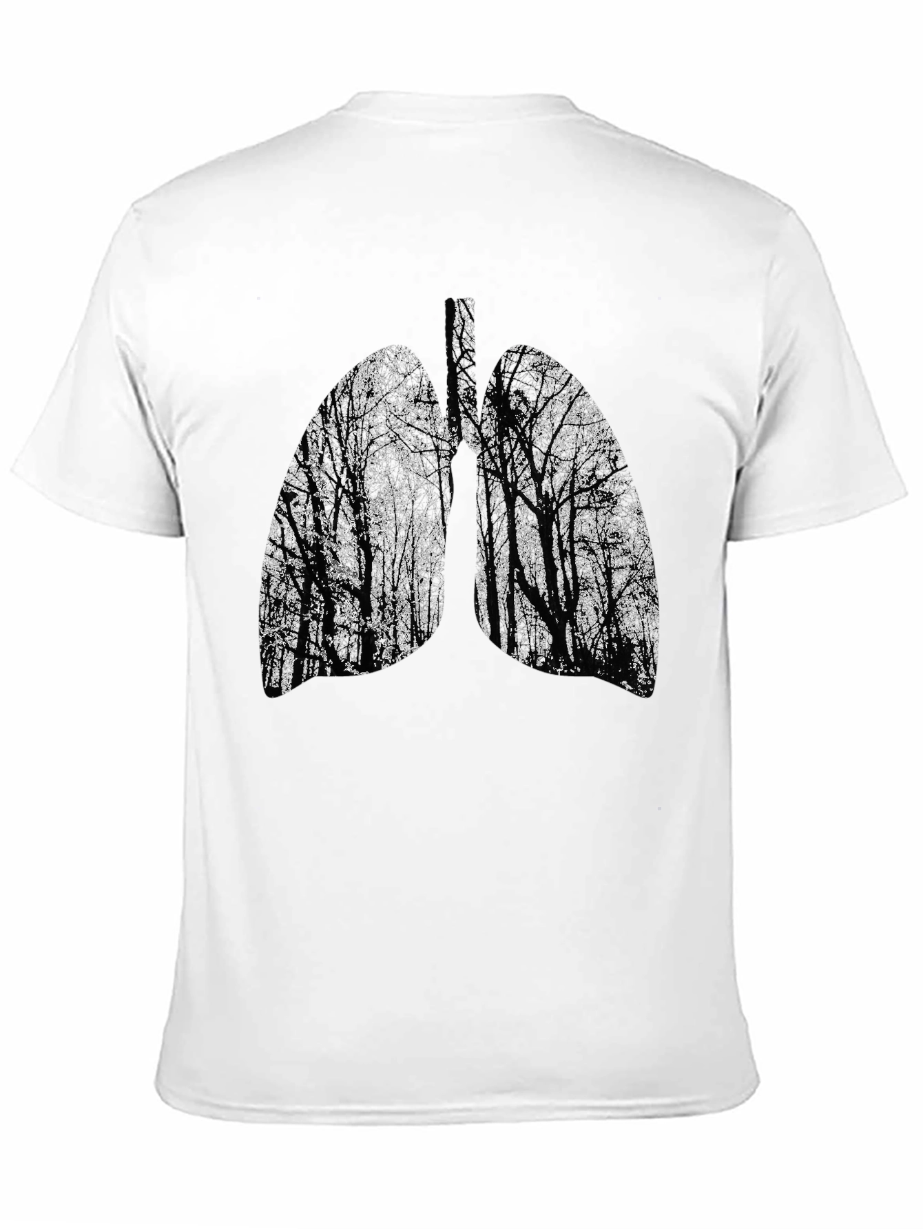 Nature Lungs Graphic Tee - Black Cotton T-Shirt