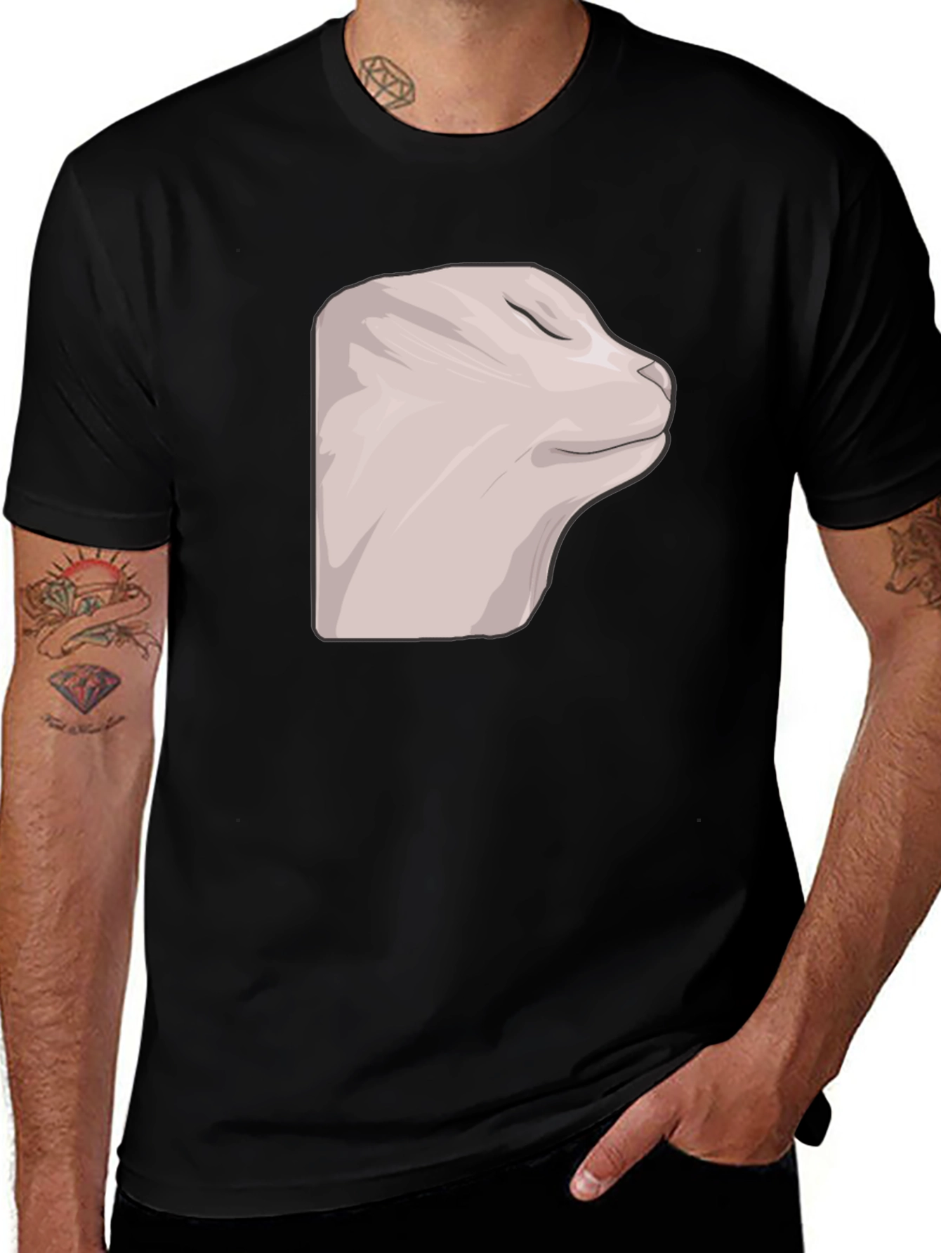 Cat Meme Black T-Shirt