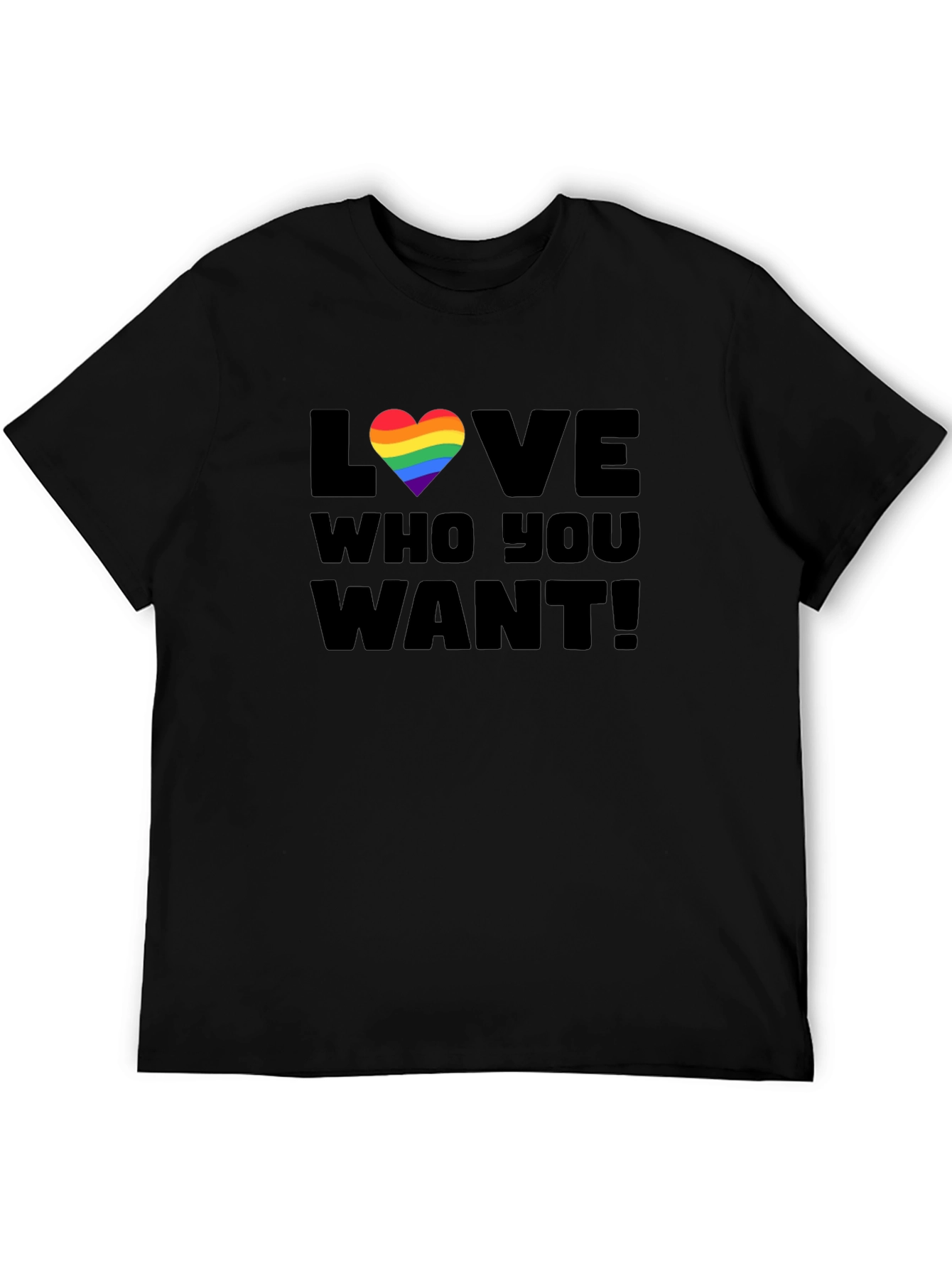 Love Who You Want Rainbow Heart T-Shirt