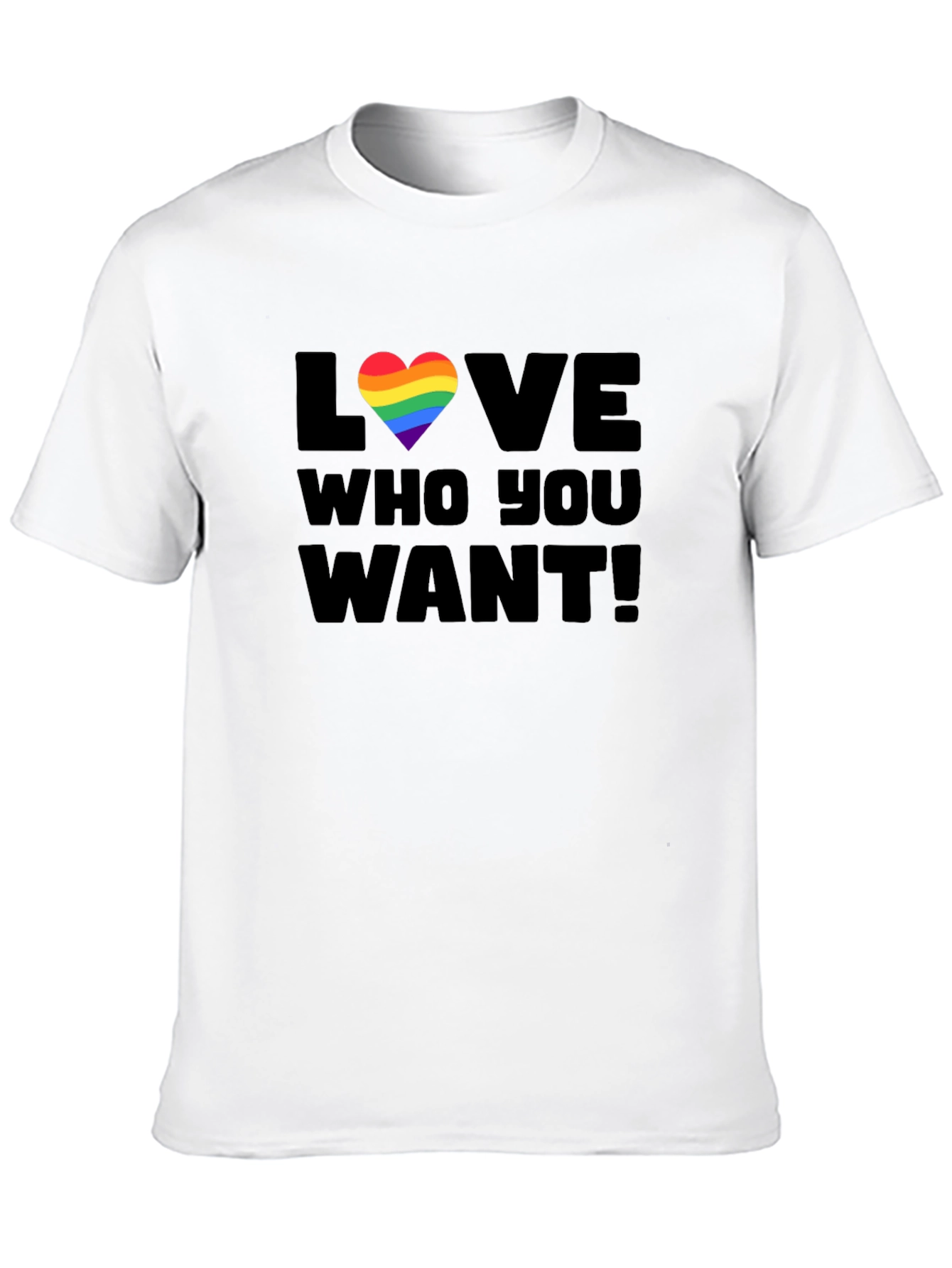 Love Who You Want Rainbow Heart T-Shirt