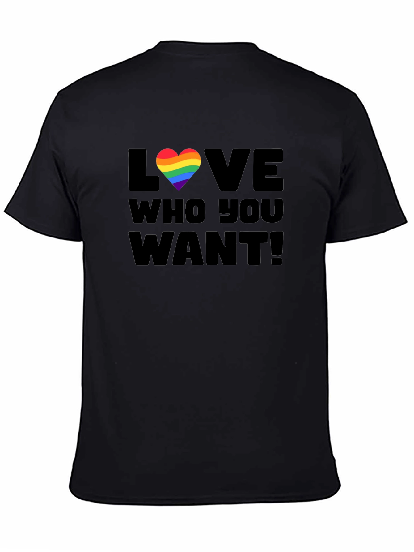 Love Who You Want Rainbow Heart T-Shirt