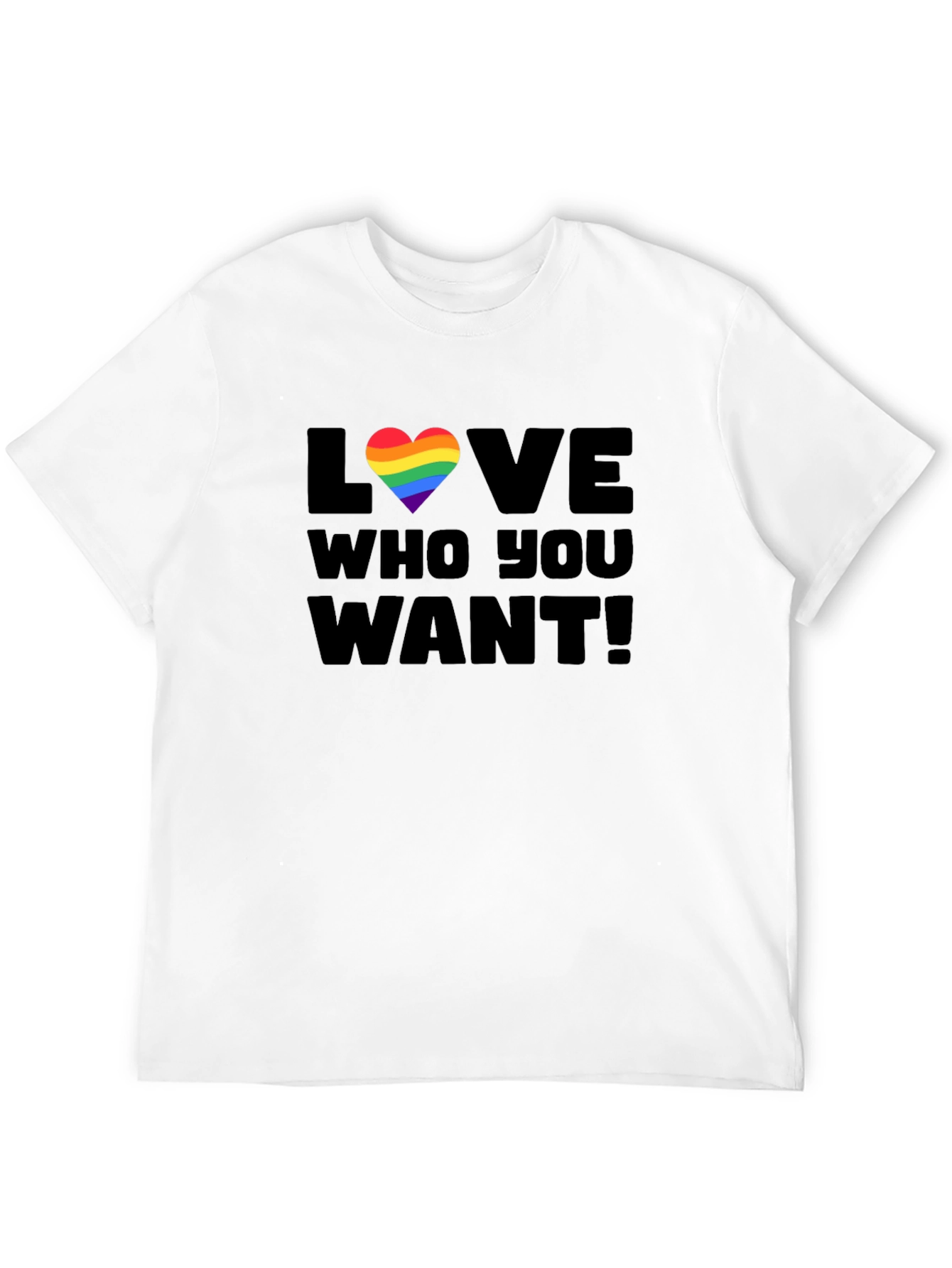 Love Who You Want Rainbow Heart T-Shirt