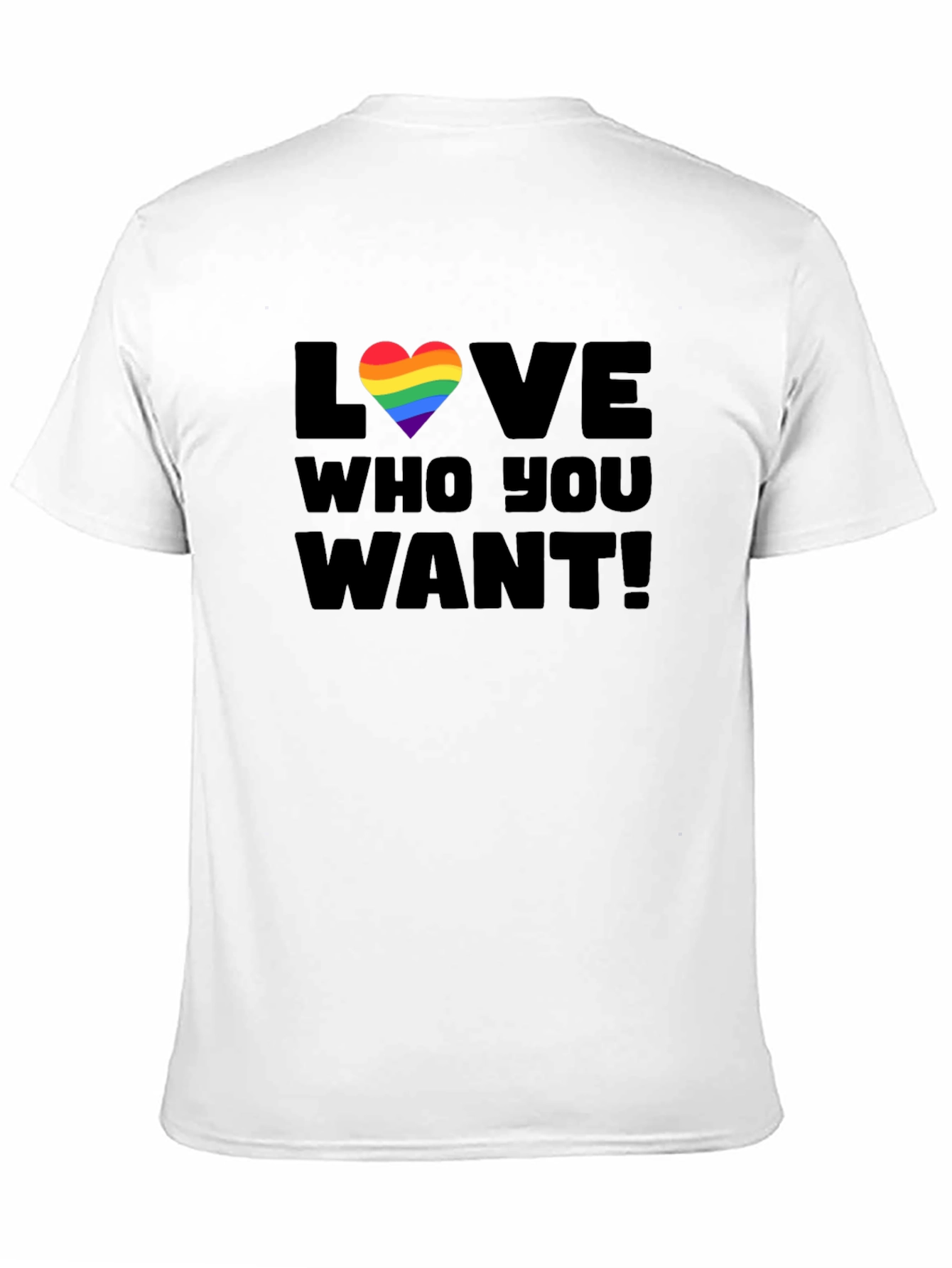 Love Who You Want Rainbow Heart T-Shirt