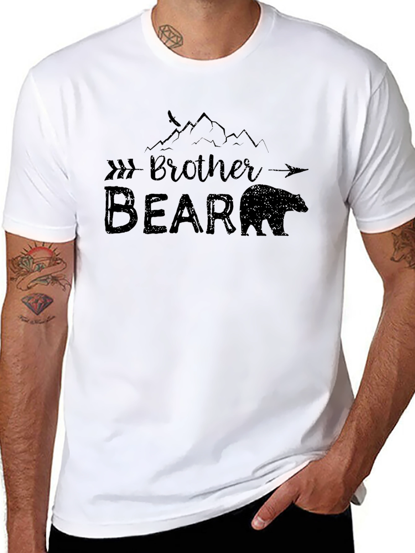 Brother Bear Graphic Tee - Black T-Shirt