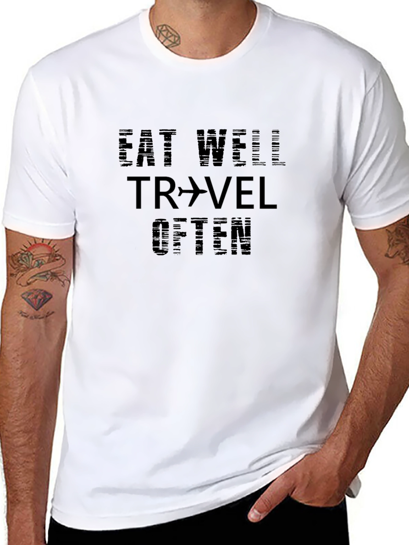 Eat Well Travel Often Graphic T-Shirt