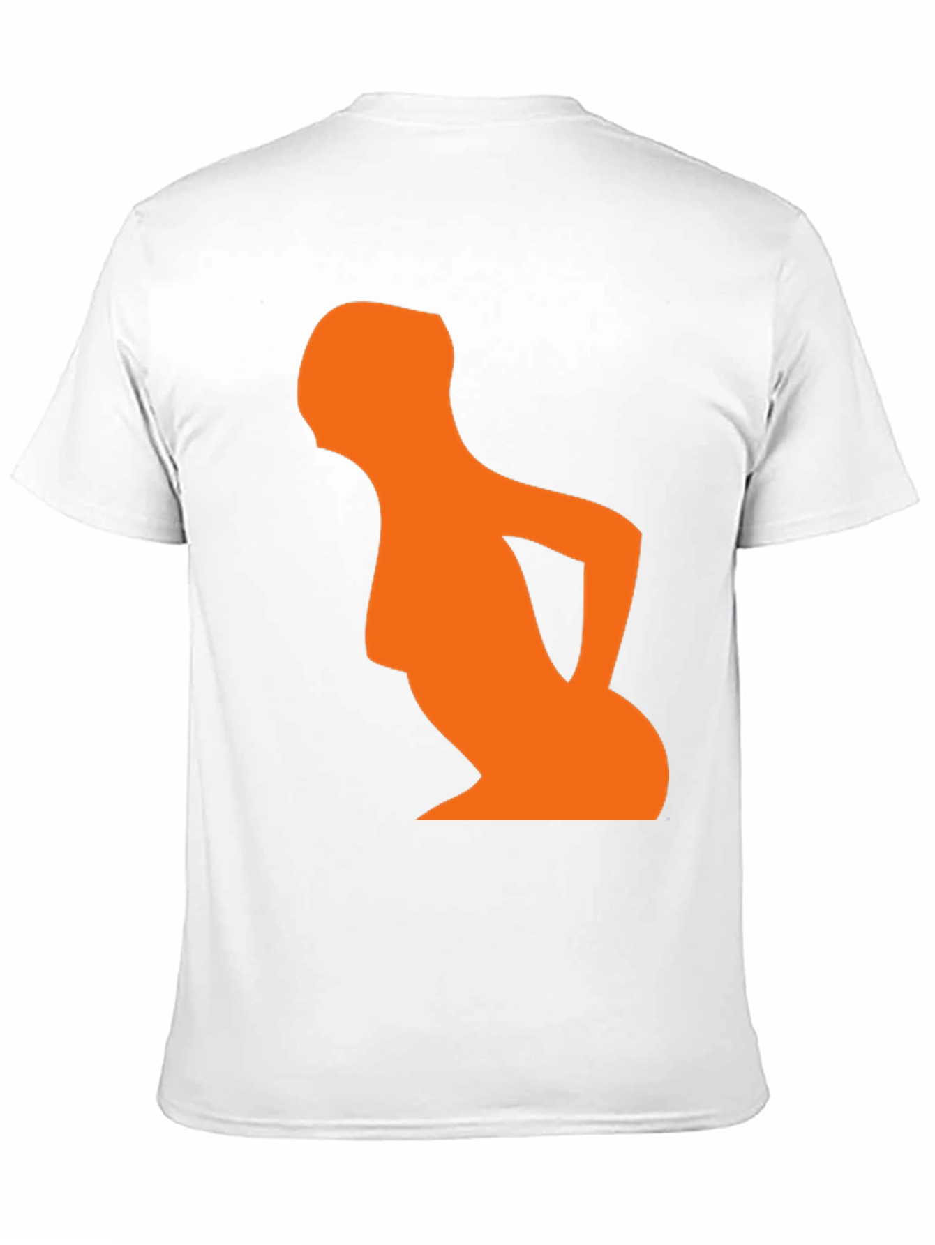 Abstract Orange Silhouette Graphic T-Shirt